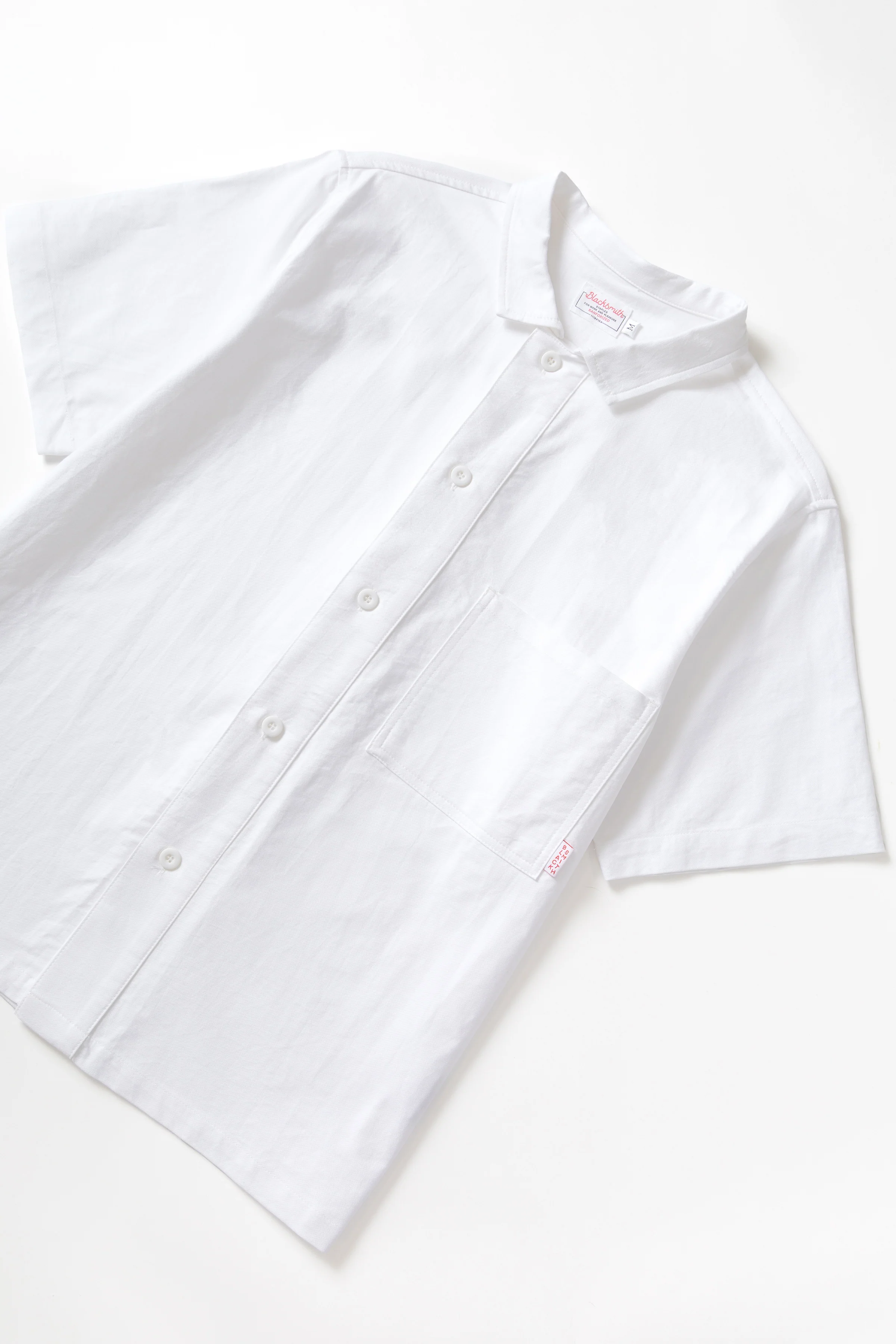 Blacksmith - 'Boxford' Short Sleeve Utility Shirt - White - Image 6