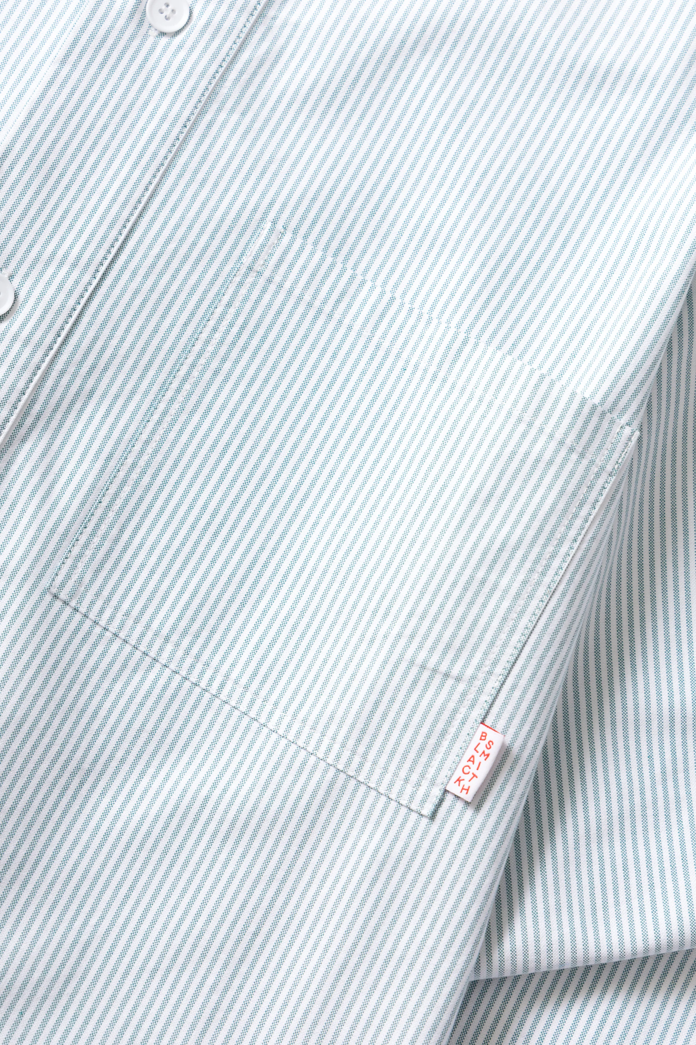 Blacksmith - 'Boxford' Utility Shirt - Green Stripe - Image 8