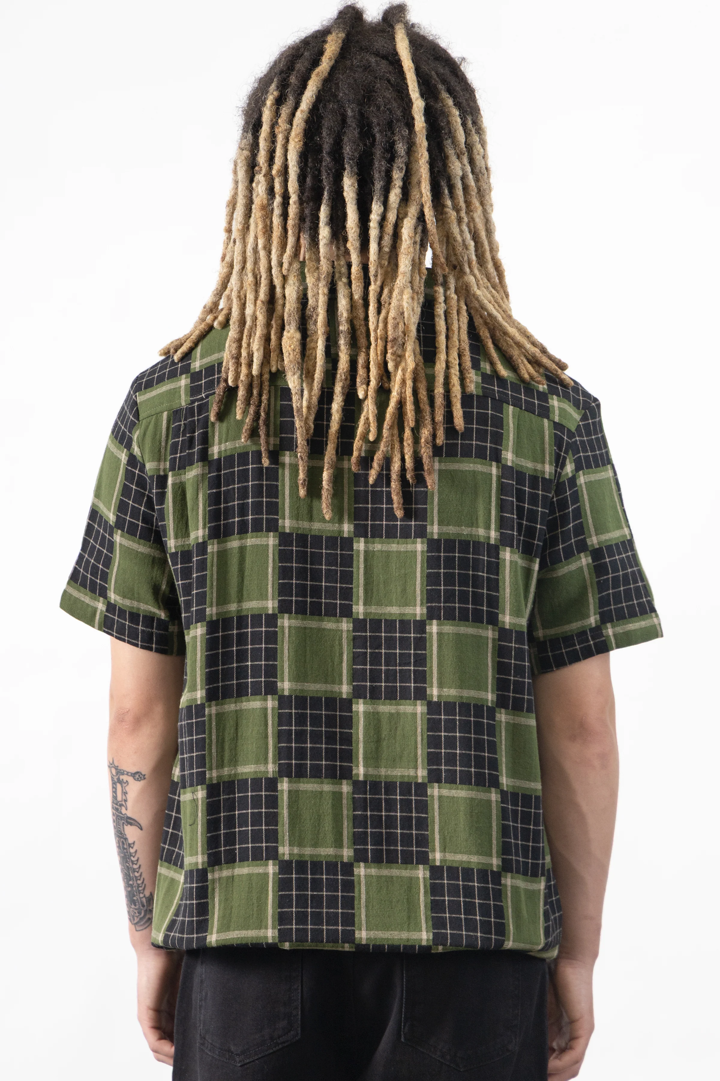 Blacksmith - Check Weave Resort Shirt - Green - Image 4