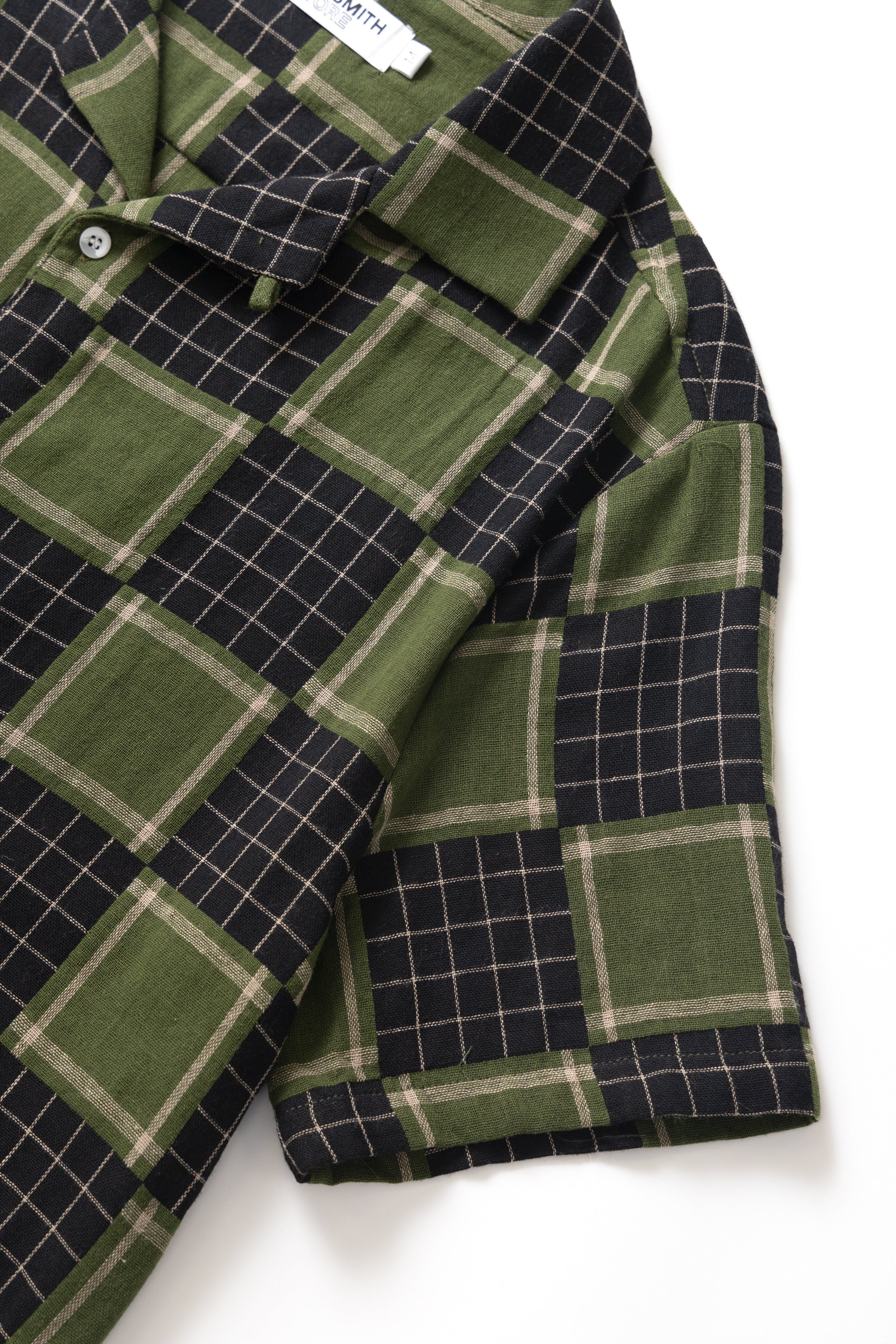 Blacksmith - Check Weave Resort Shirt - Green - Image 7