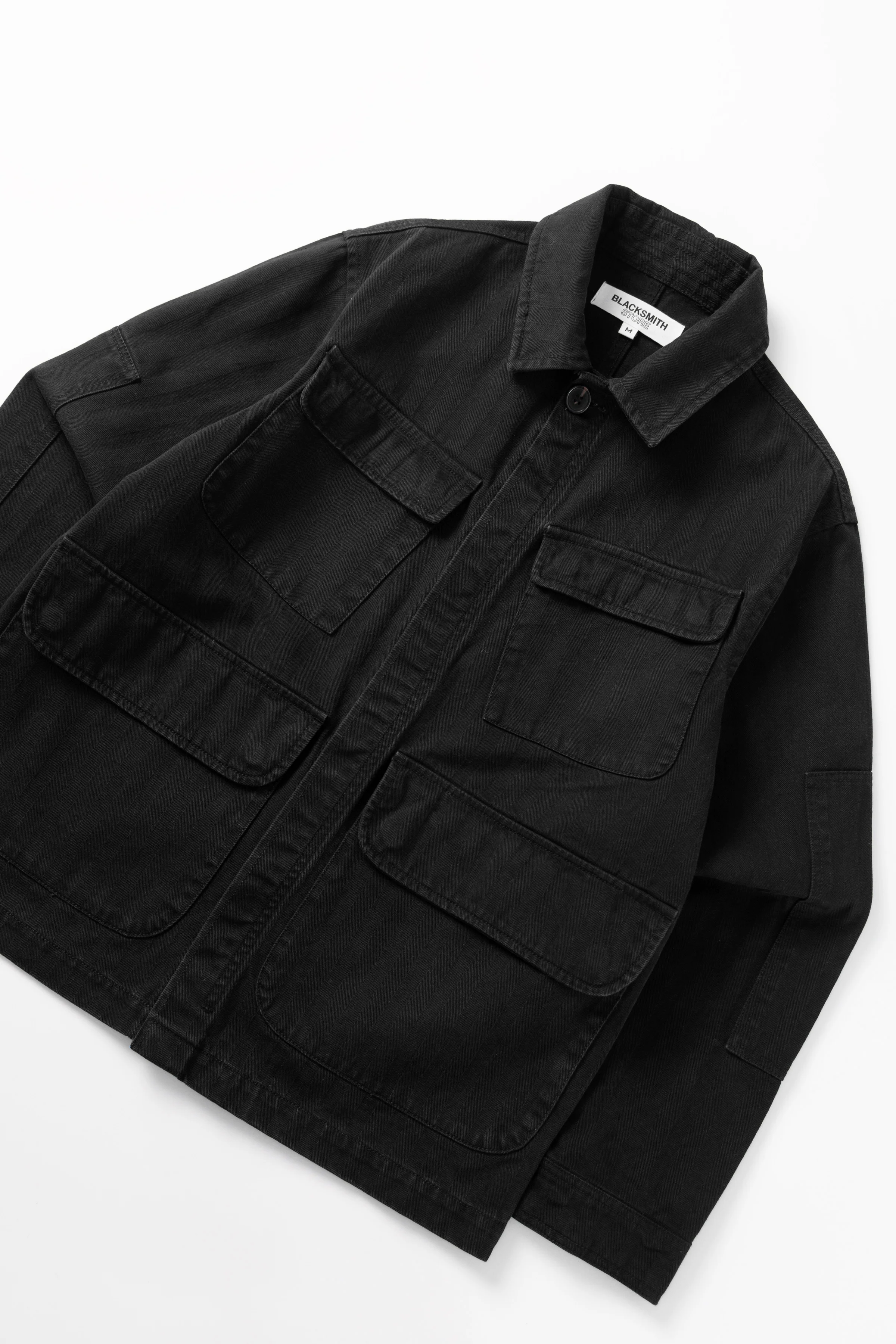 Blacksmith - Herringbone Jungle Jacket - Black - Image 5