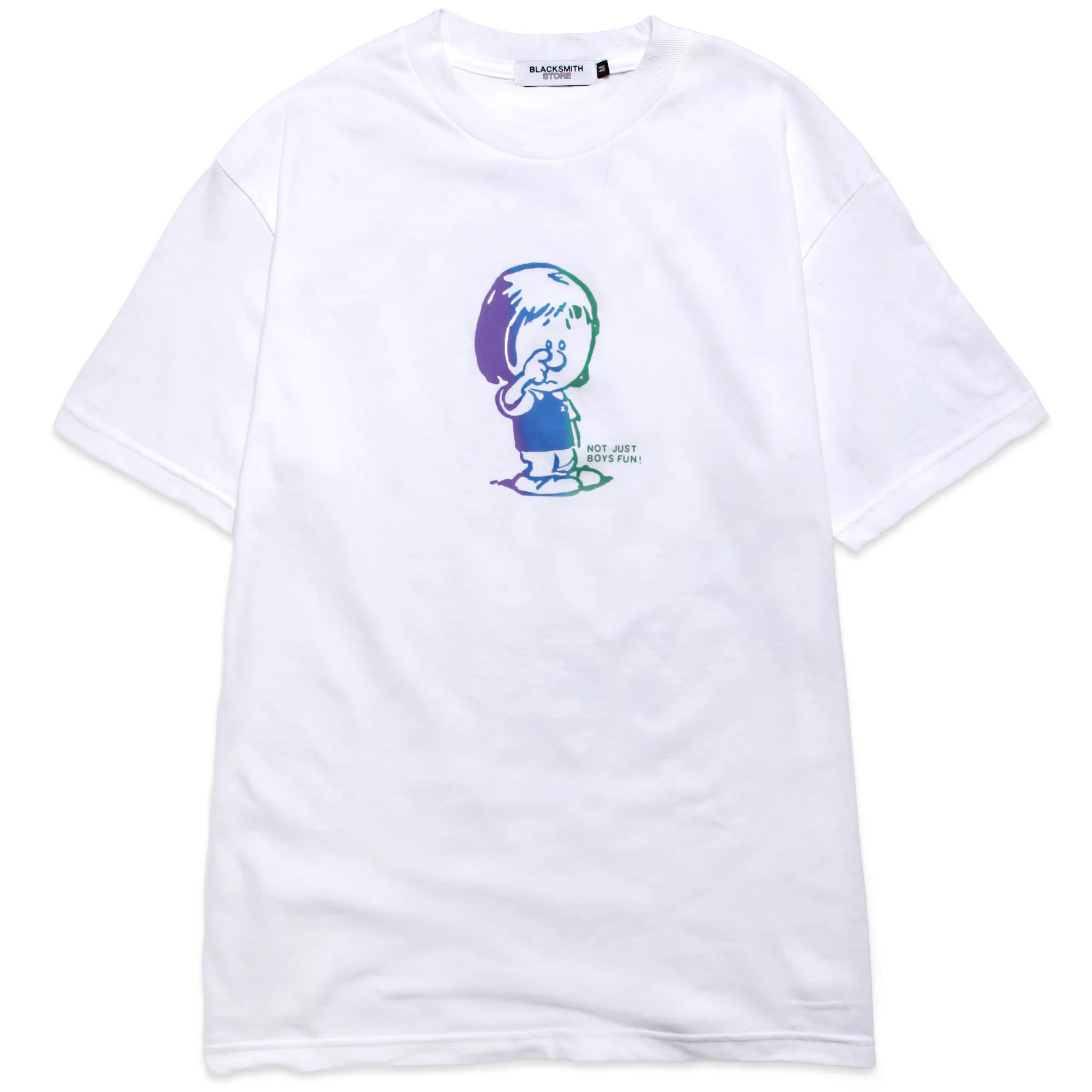 Blacksmith - Not Just Boys Fun Tee - White - Image 4