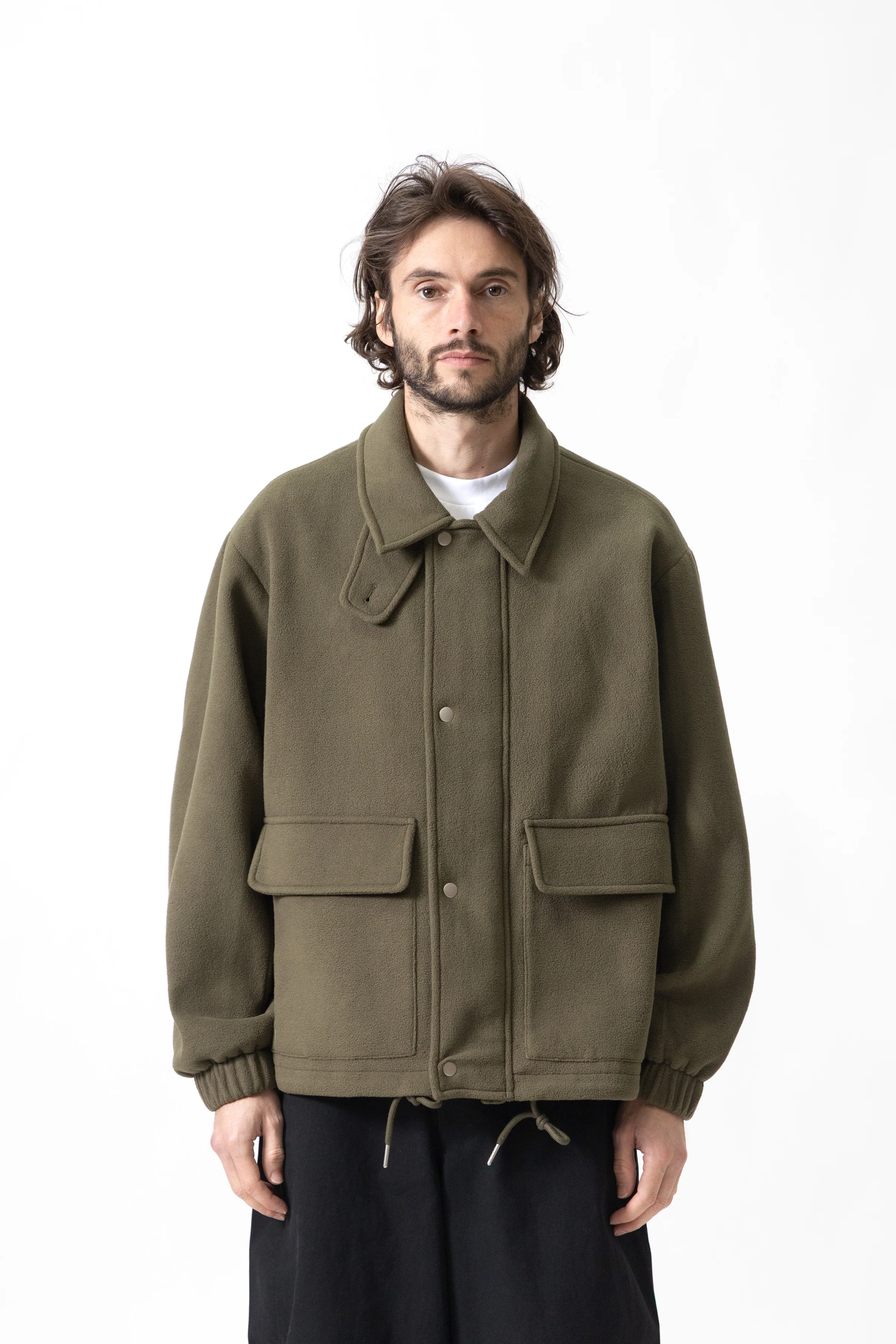 Blacksmith - Polar Fleece Warm Up Jacket - Olive - Image 2