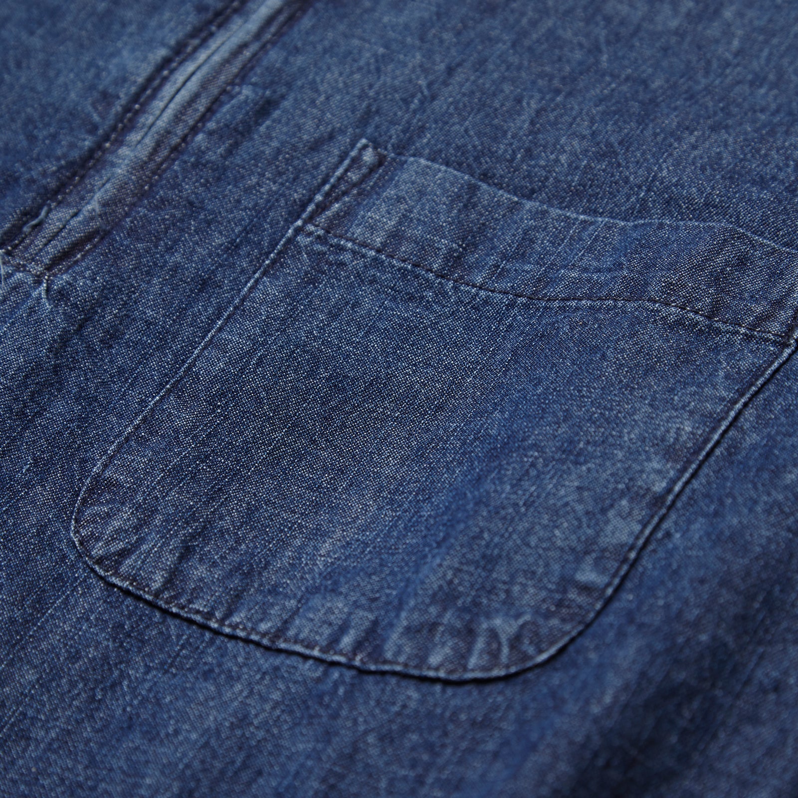 Blacksmith - Quarter Zip Shawl Shirt - Indigo - Image 3