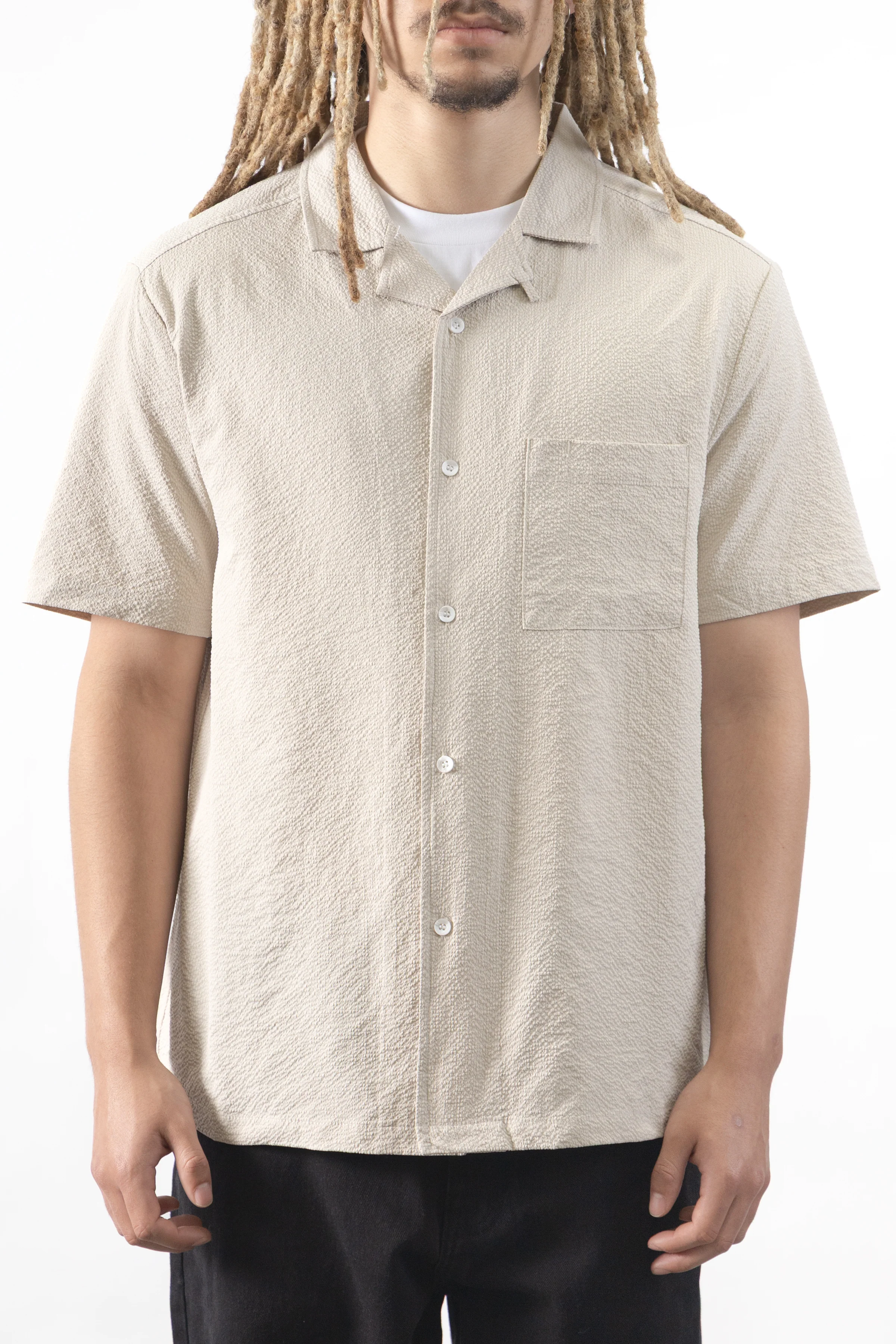 Blacksmith - Seersucker Resort Shirt - Dove - Image 2