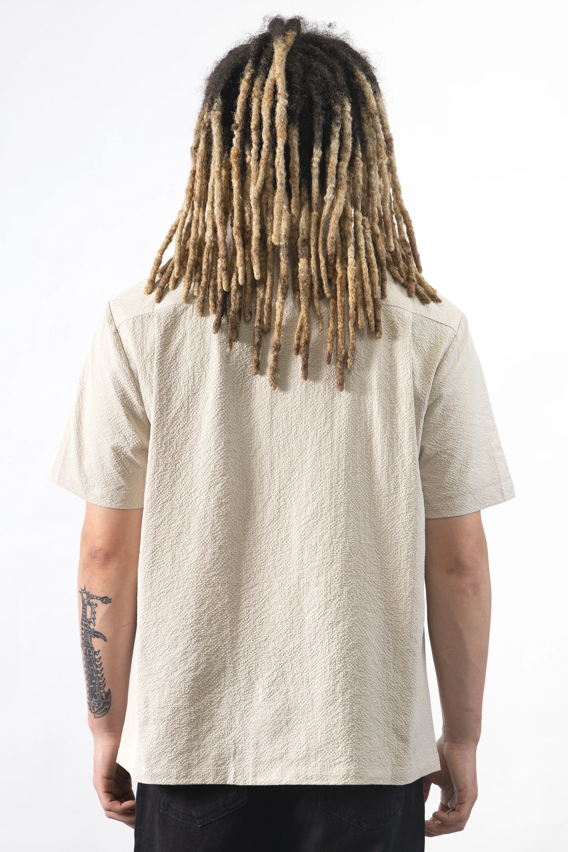 Blacksmith - Seersucker Resort Shirt - Dove - Image 4