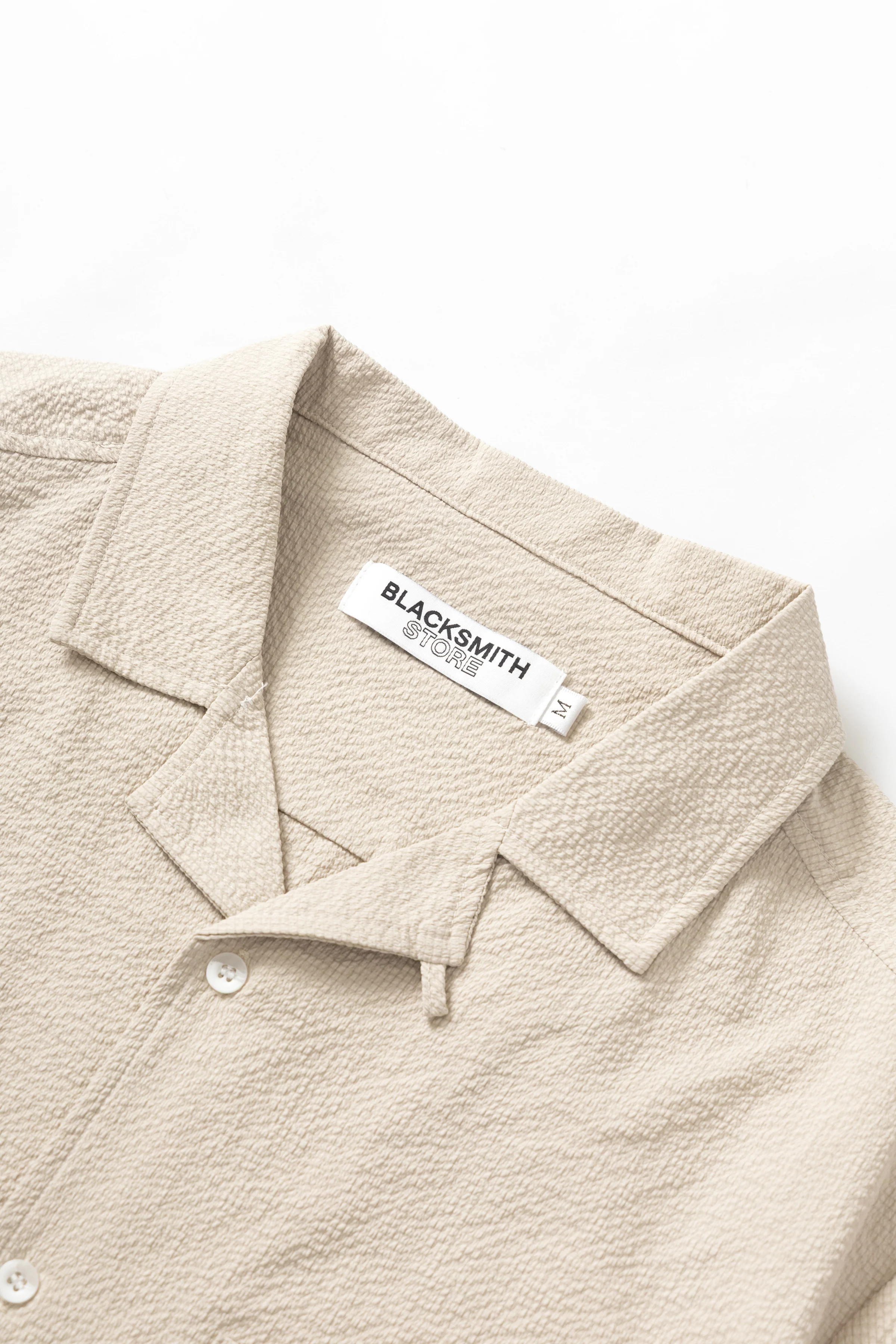 Blacksmith - Seersucker Resort Shirt - Dove - Image 6