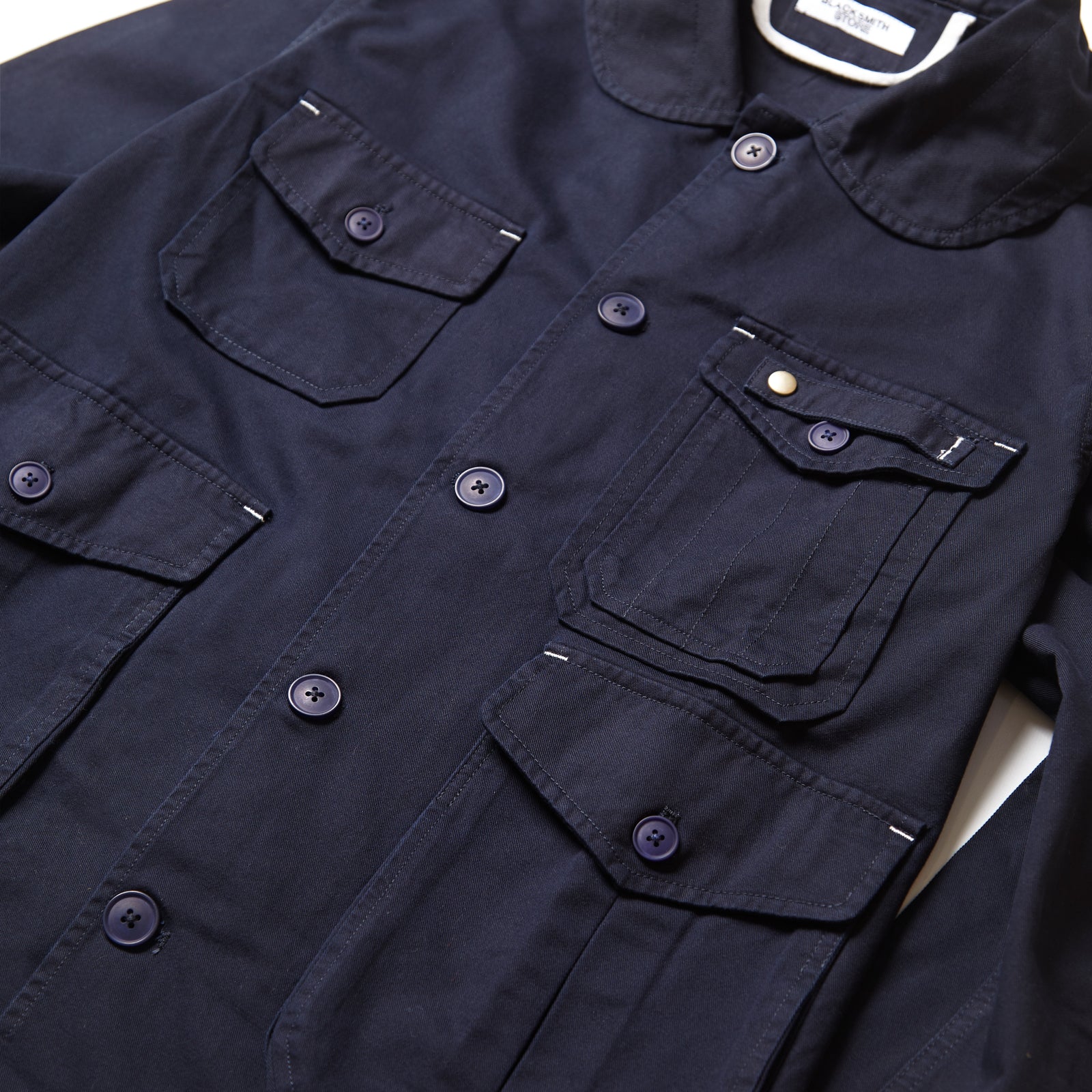 Blacksmith - Shawl Collar Work Jacket - Navy - Image 3