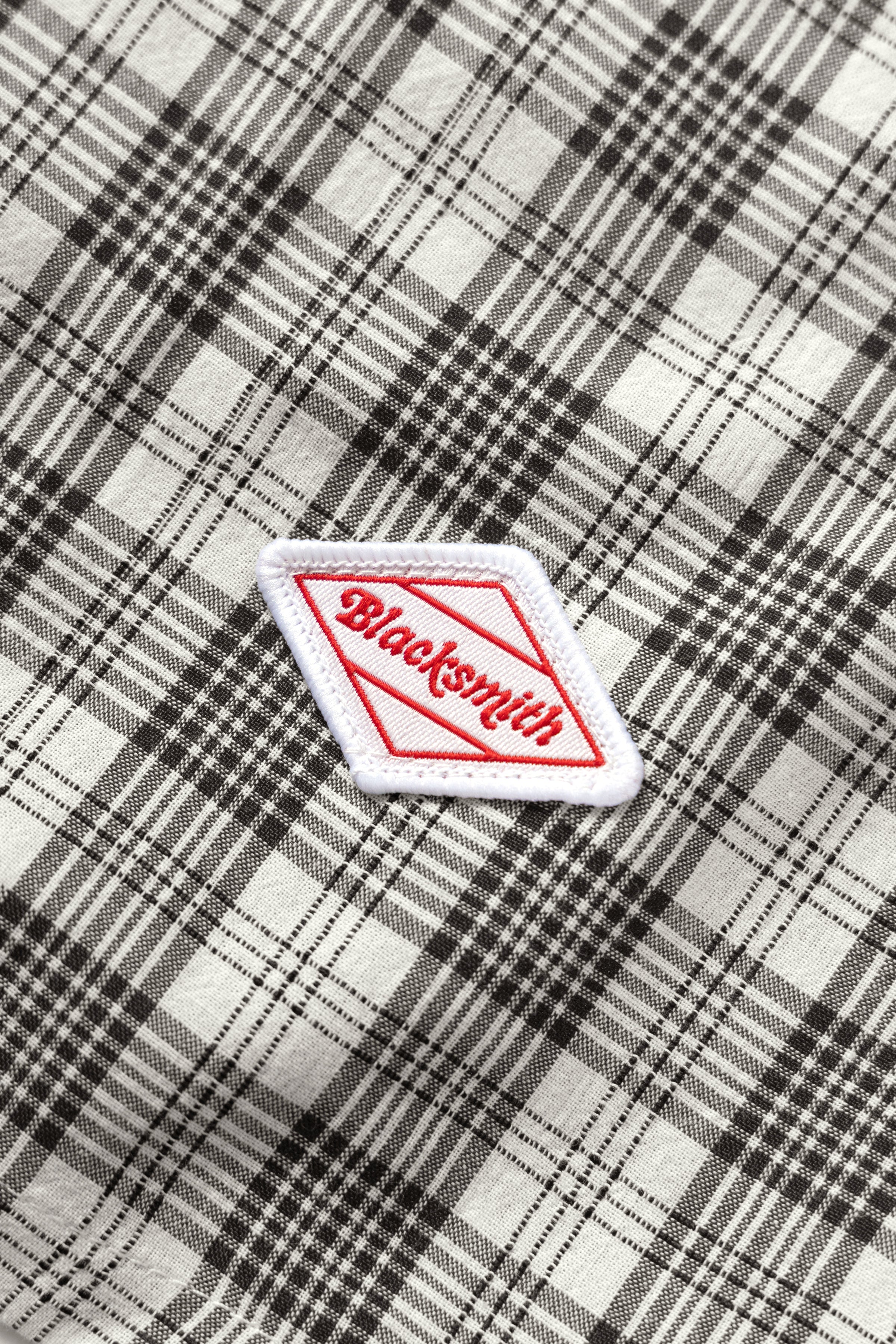 Blacksmith - Short Sleeved Popover Shirt - Black Plaid - Image 9
