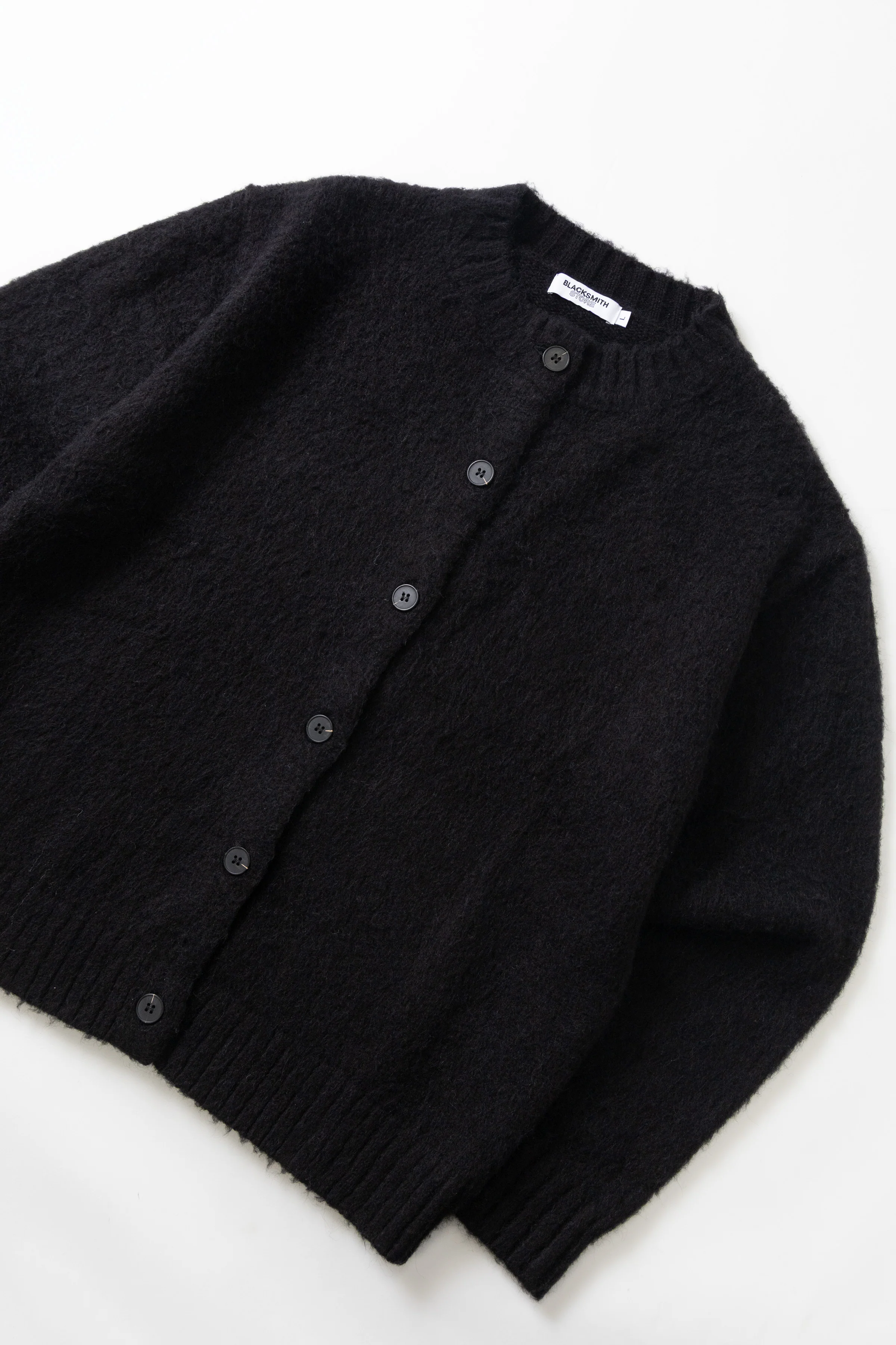 Blacksmith - Stand Collar Cardigan - Black - Image 6