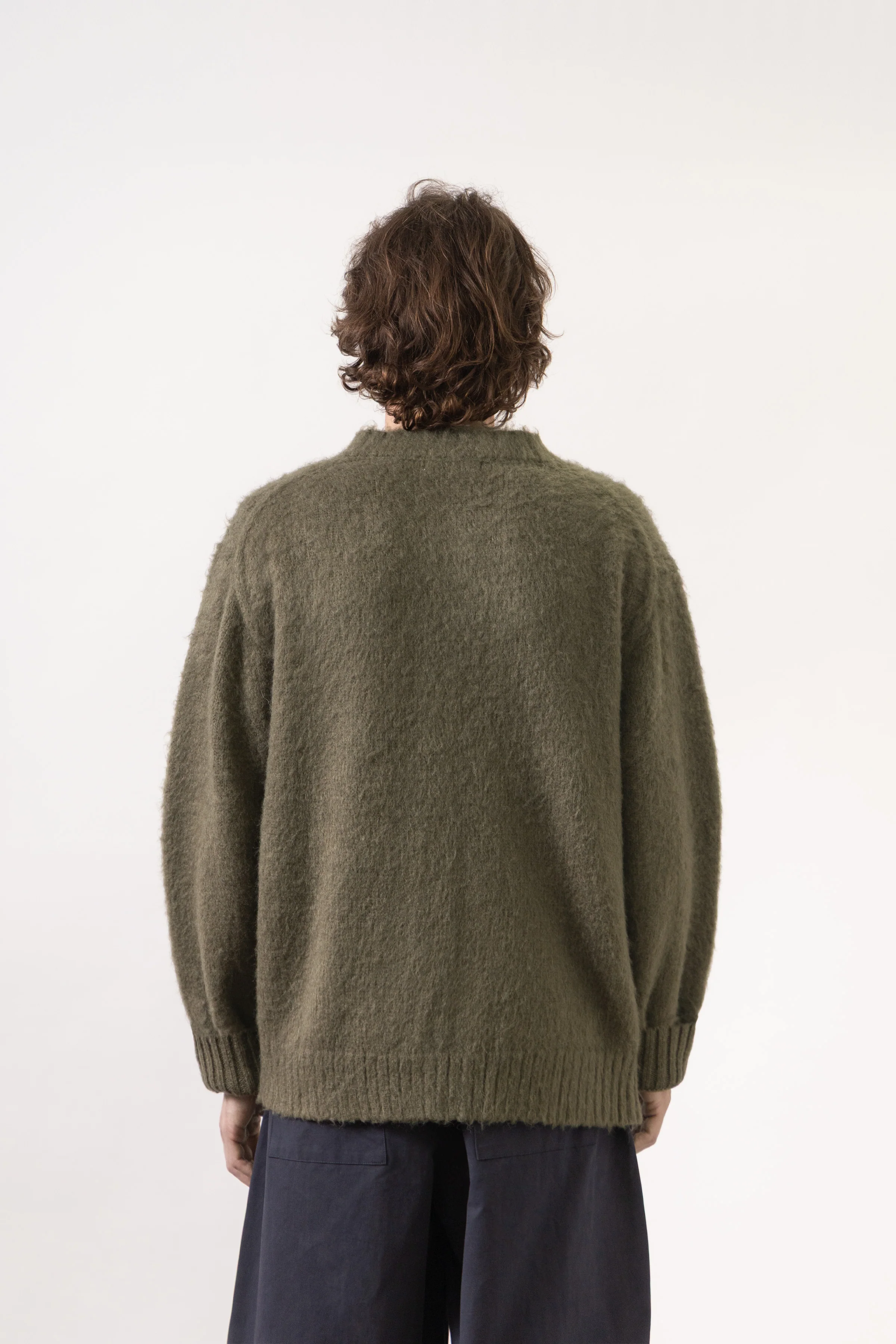 Blacksmith - Stand Collar Cardigan - Olive - Image 4