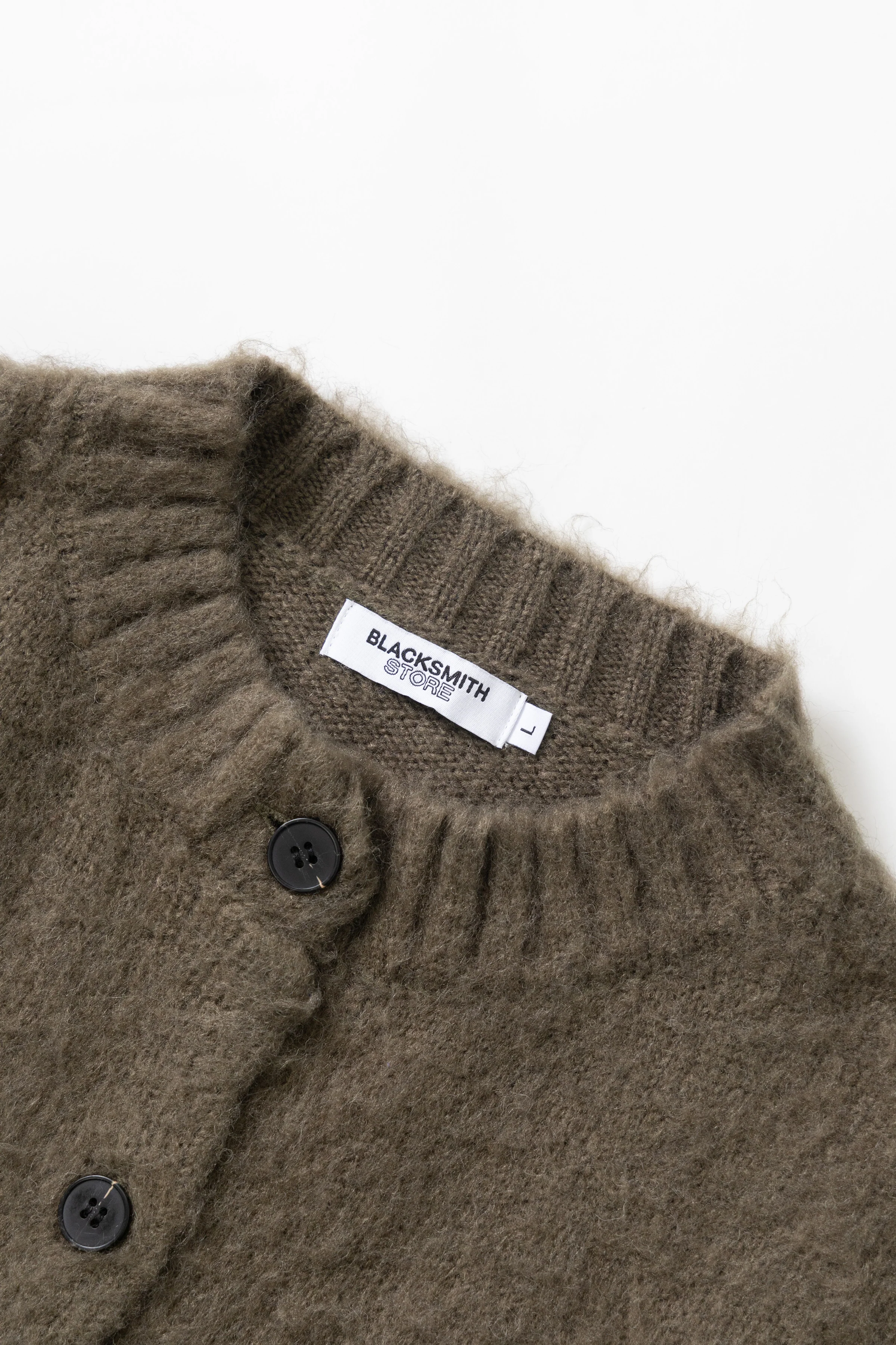 Blacksmith - Stand Collar Cardigan - Olive - Image 5