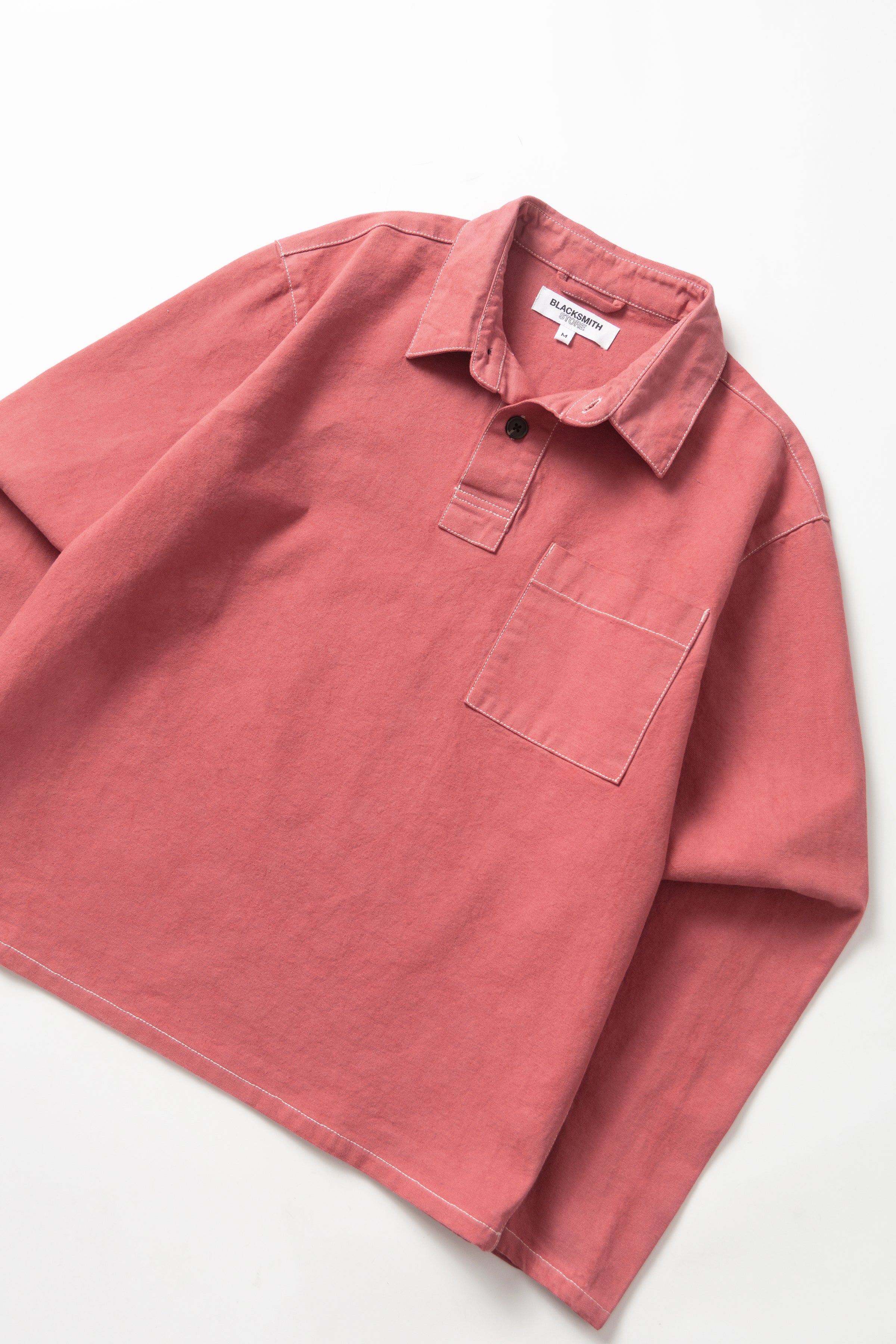 Blacksmith - Twill Two Button Popover - Coral - Image 5