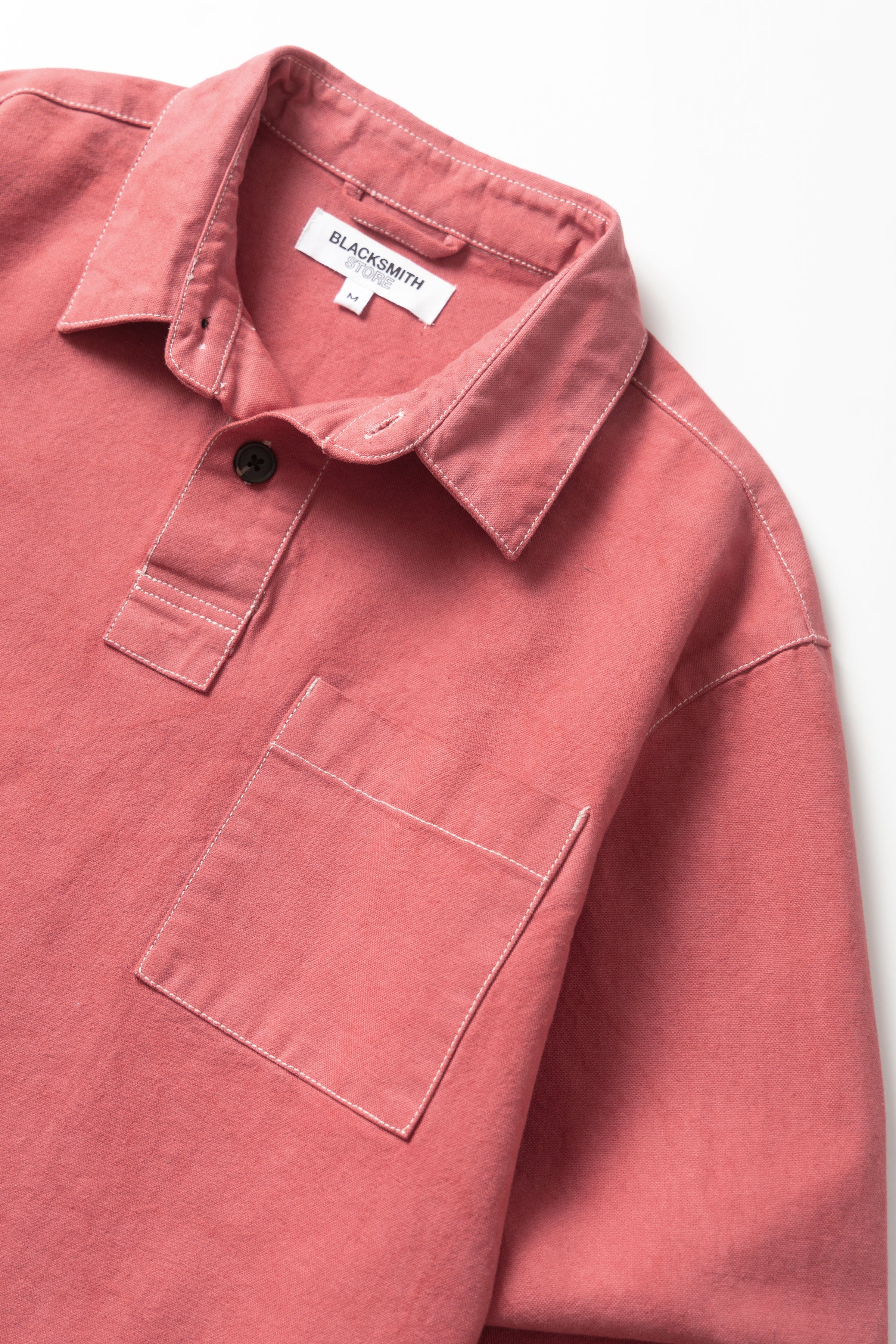 Blacksmith - Twill Two Button Popover - Coral - Image 6