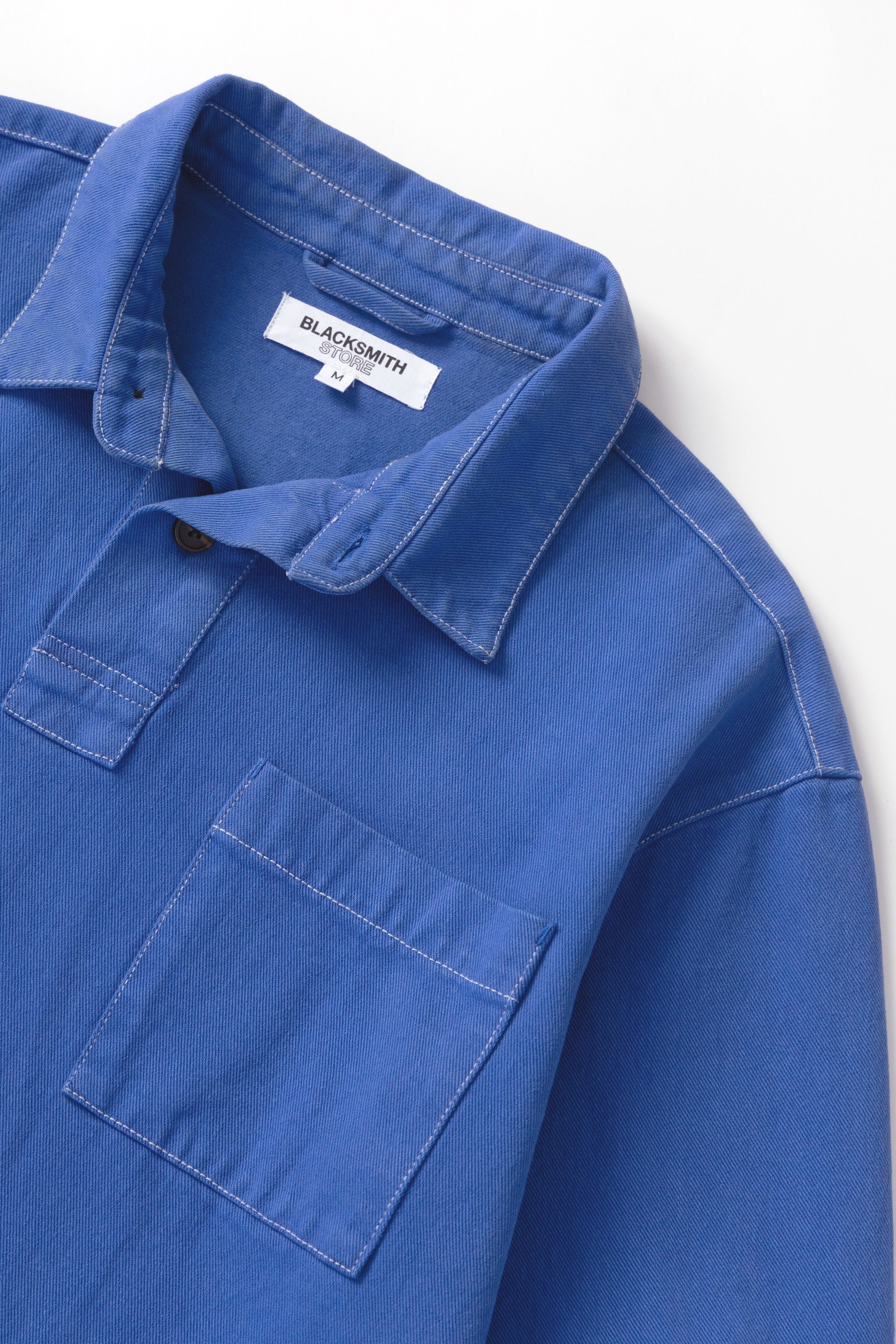 Blacksmith - Twill Two Button Popover - French Blue - Image 6
