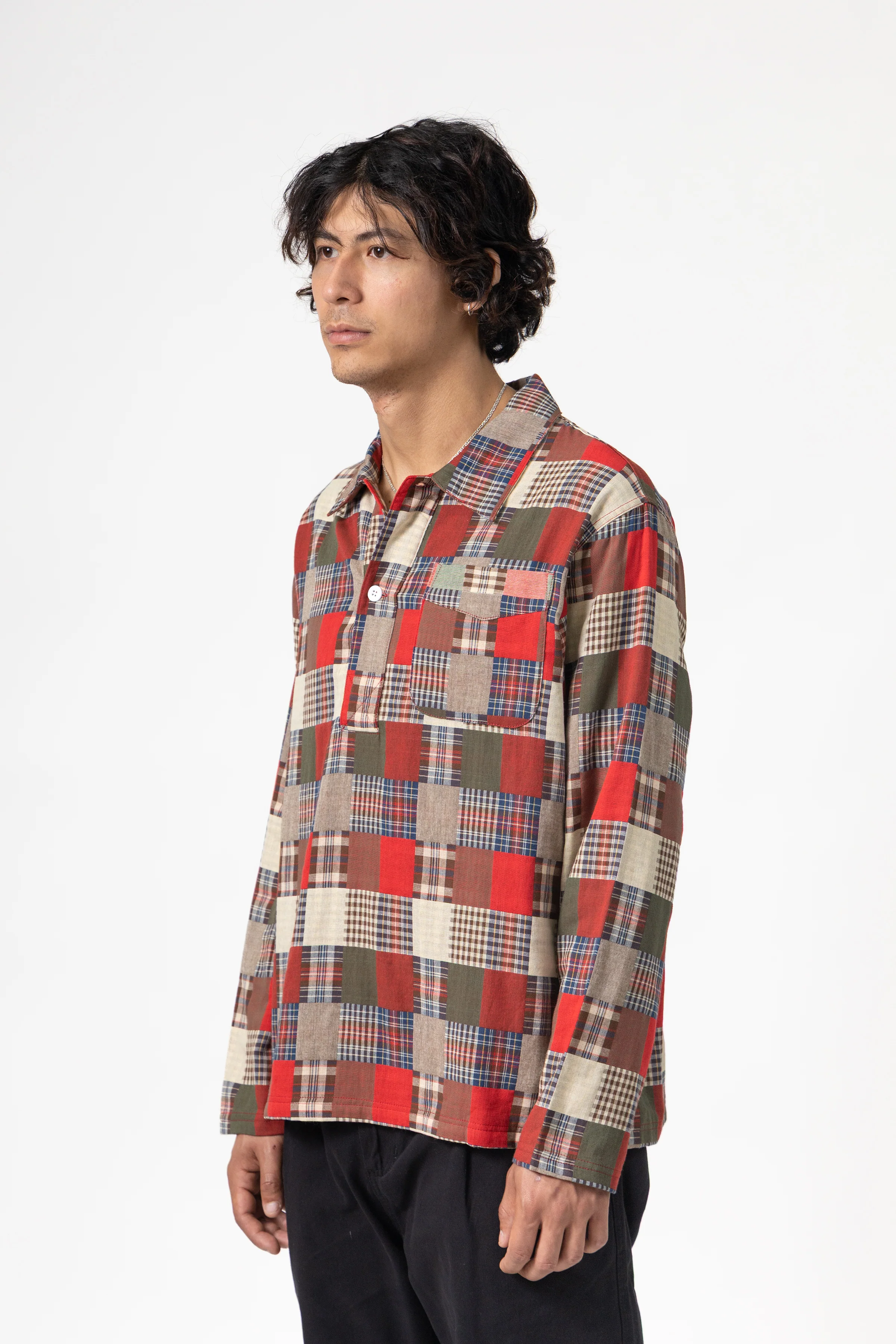 Blacksmith - Striped Two Button Popover - Plaid - Image 3