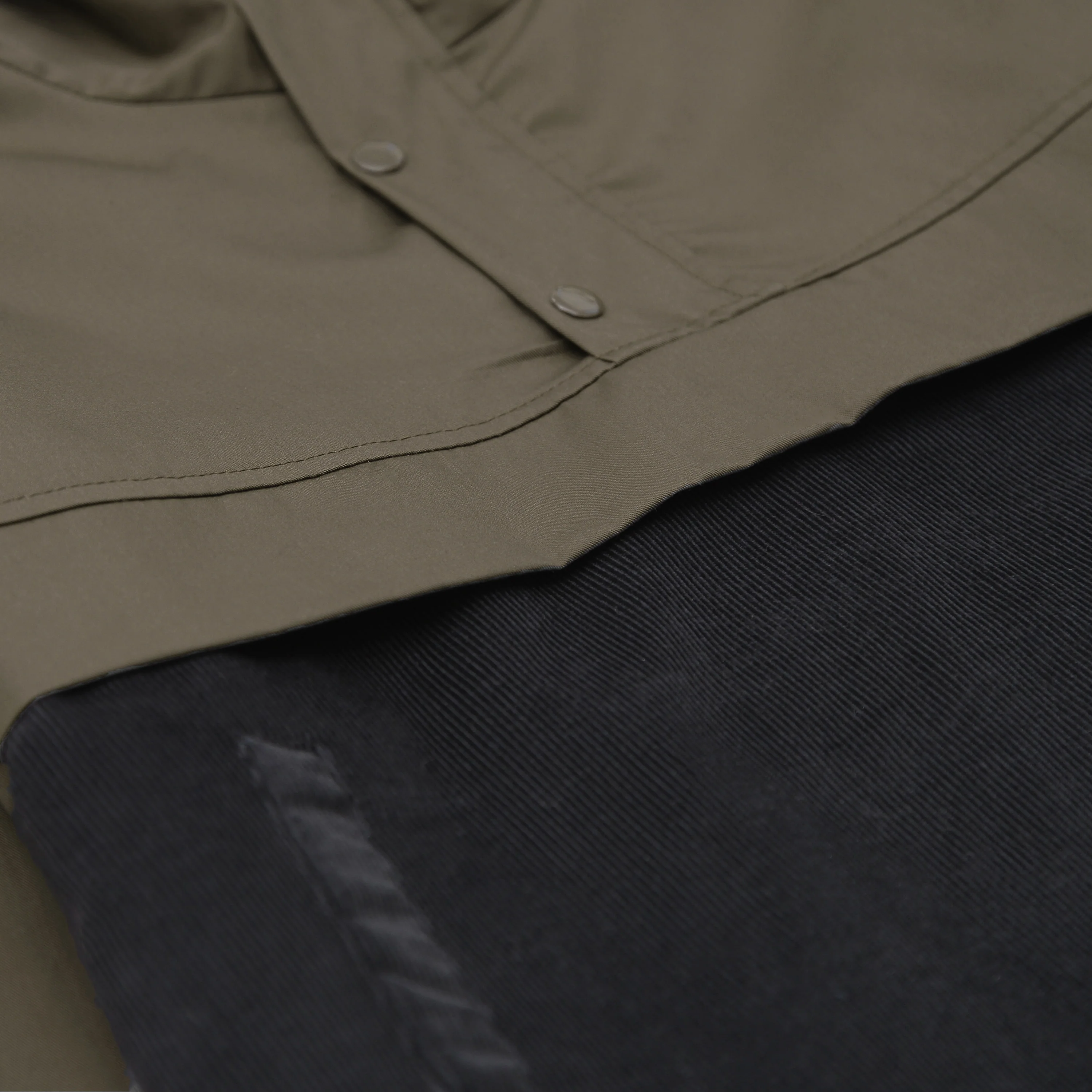 Blacksmith - Two Tone Corduroy/Canvas Pullover - Olive - Image 4