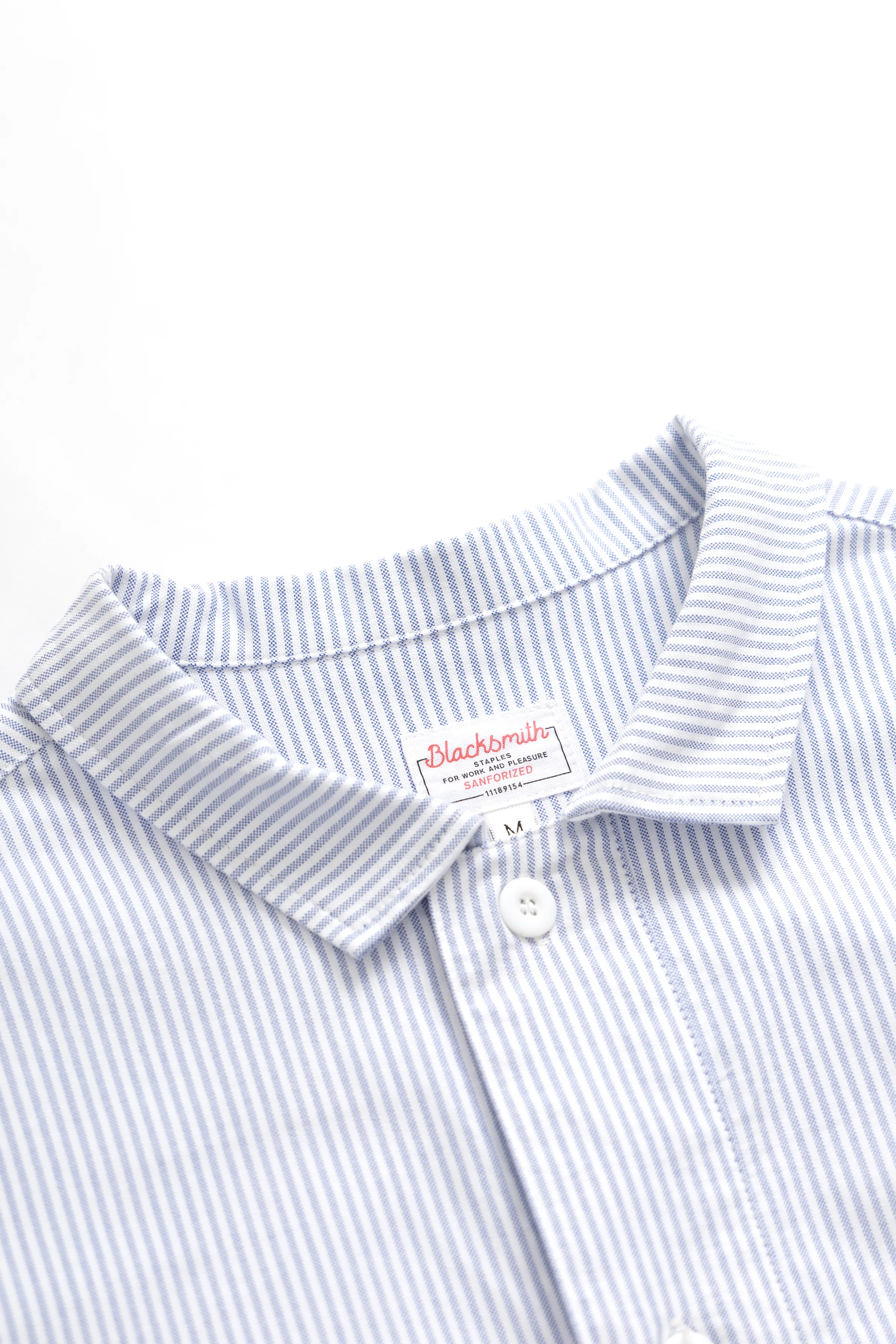 Blacksmith - 'Boxford' Utility Shirt - Blue Stripe - Image 3