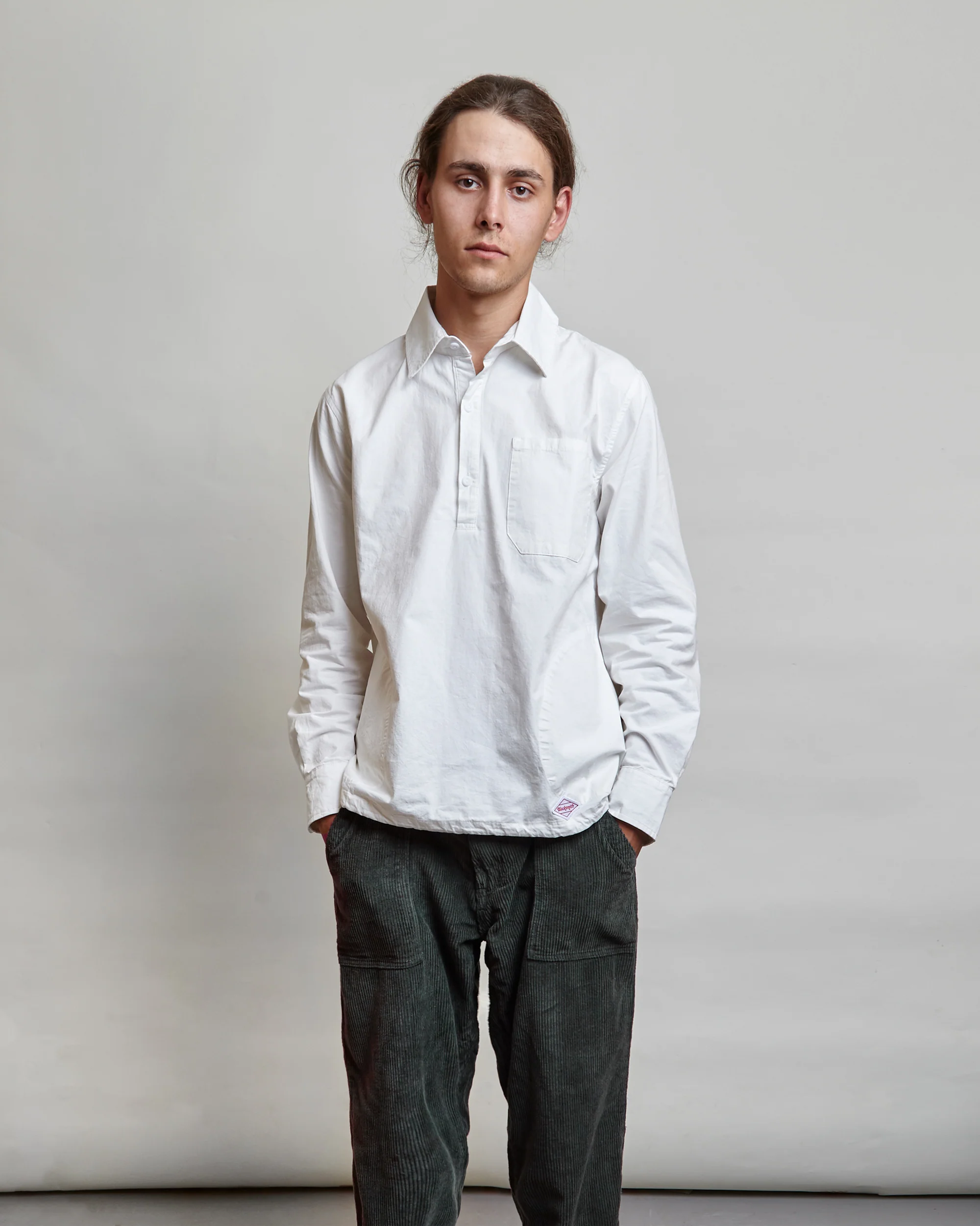 Blacksmith - Washed Popover Shirt - White - Image 4