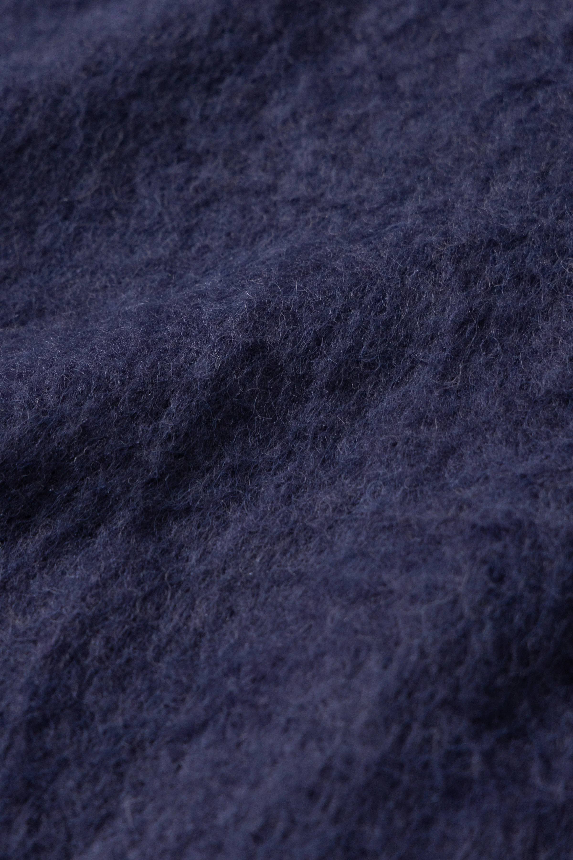 Blacksmith - Zip Mohair Cardigan - Navy - Image 9