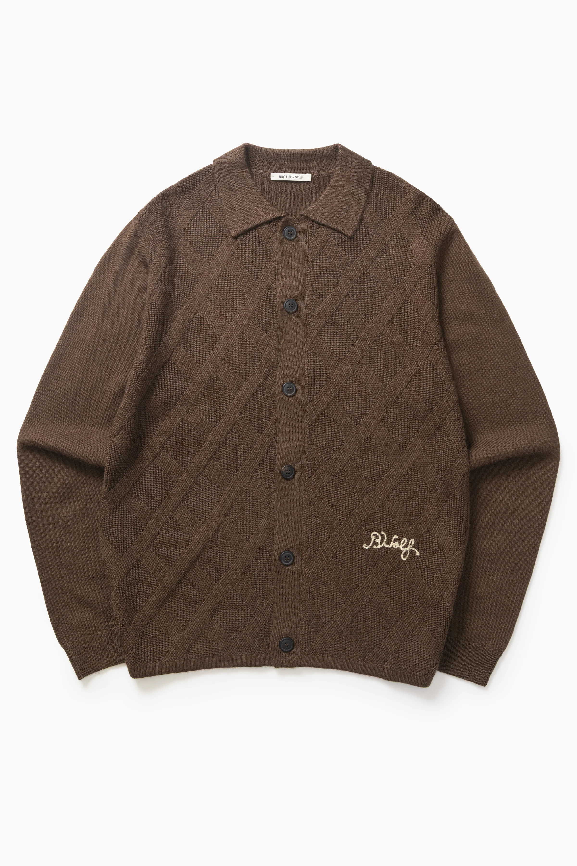 Brotherwolf - Plaid Knit - Brown