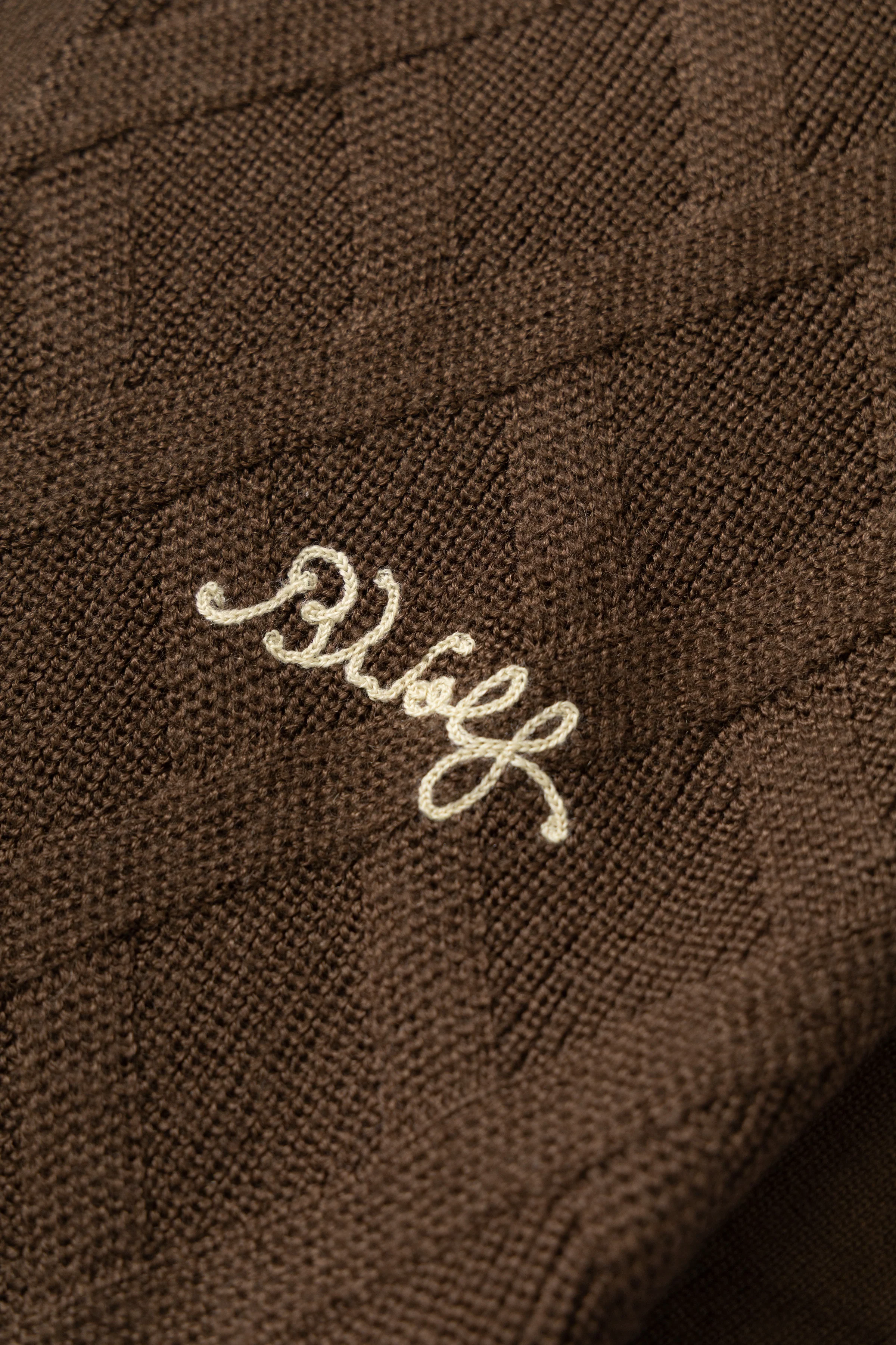 Brotherwolf - Plaid Knit - Brown - Image 2