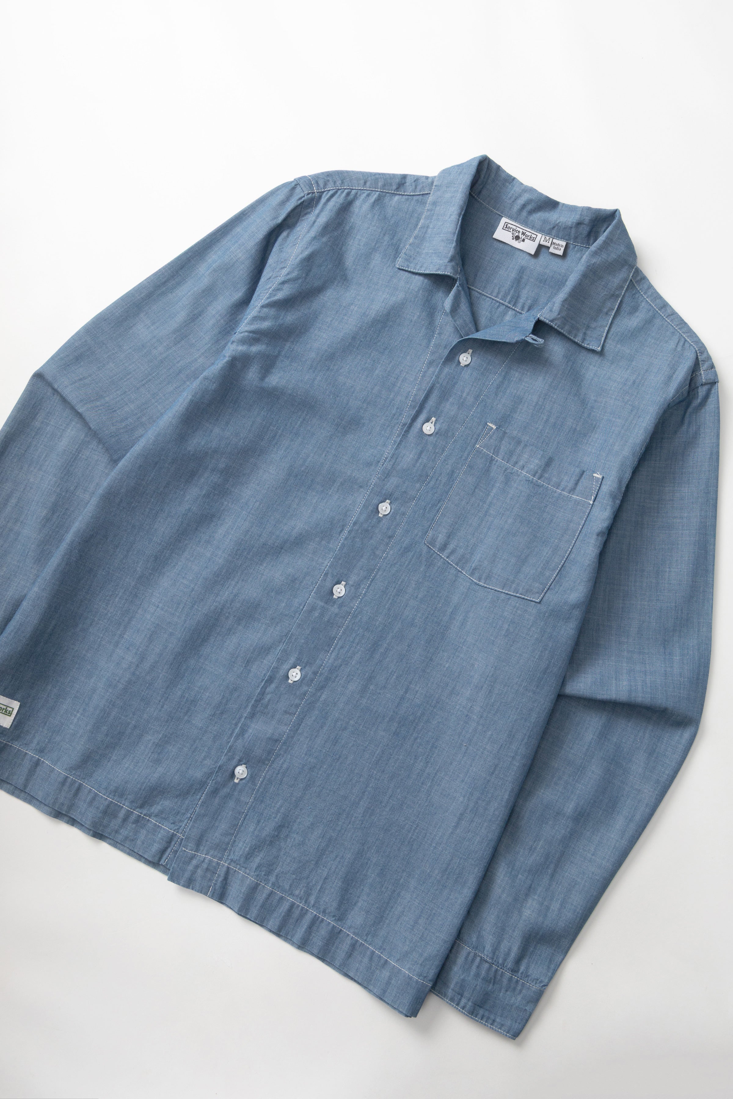 Service Works - Chambray Resort Shirt - Light Blue - Image 3