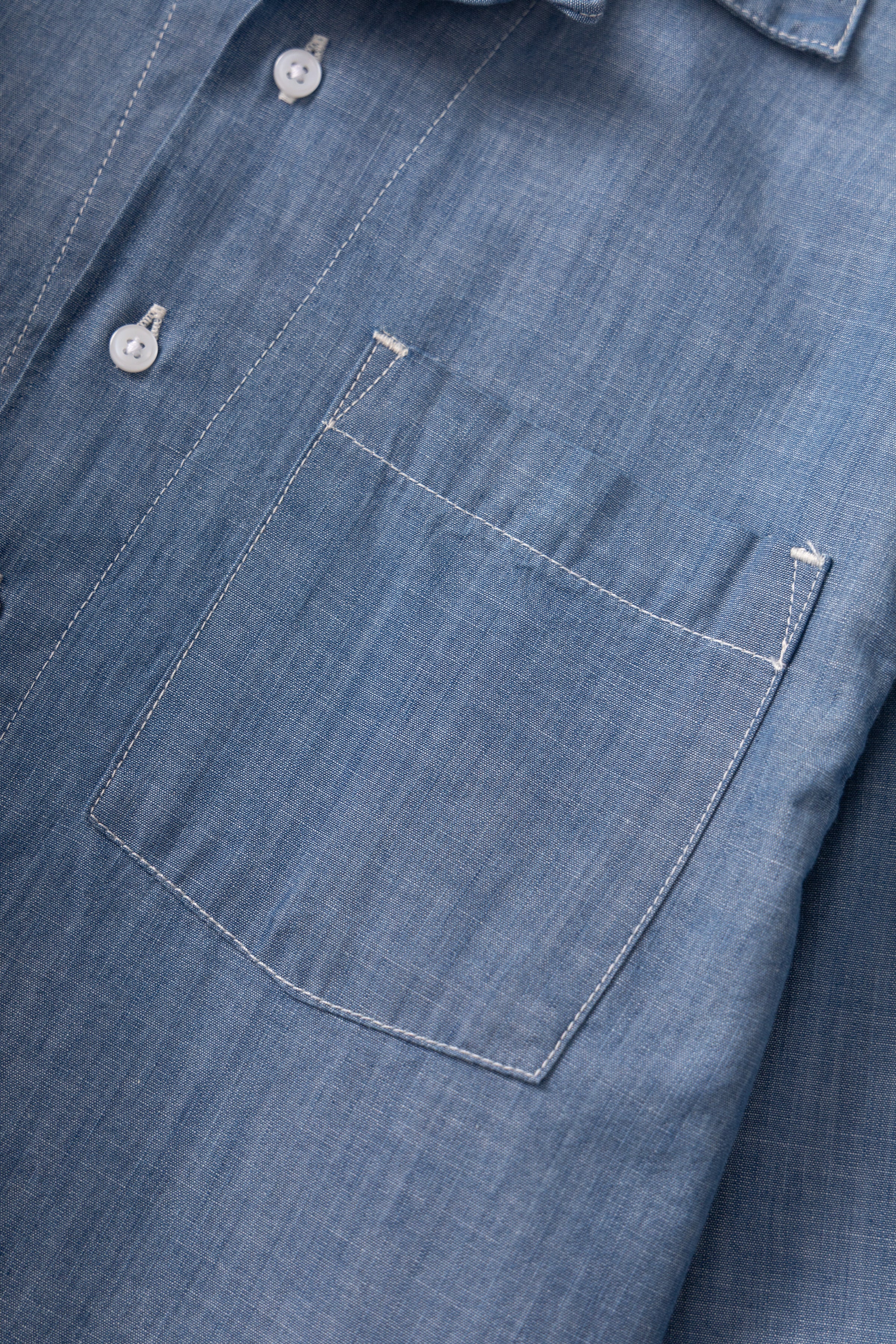 Service Works - Chambray Resort Shirt - Light Blue - Image 5