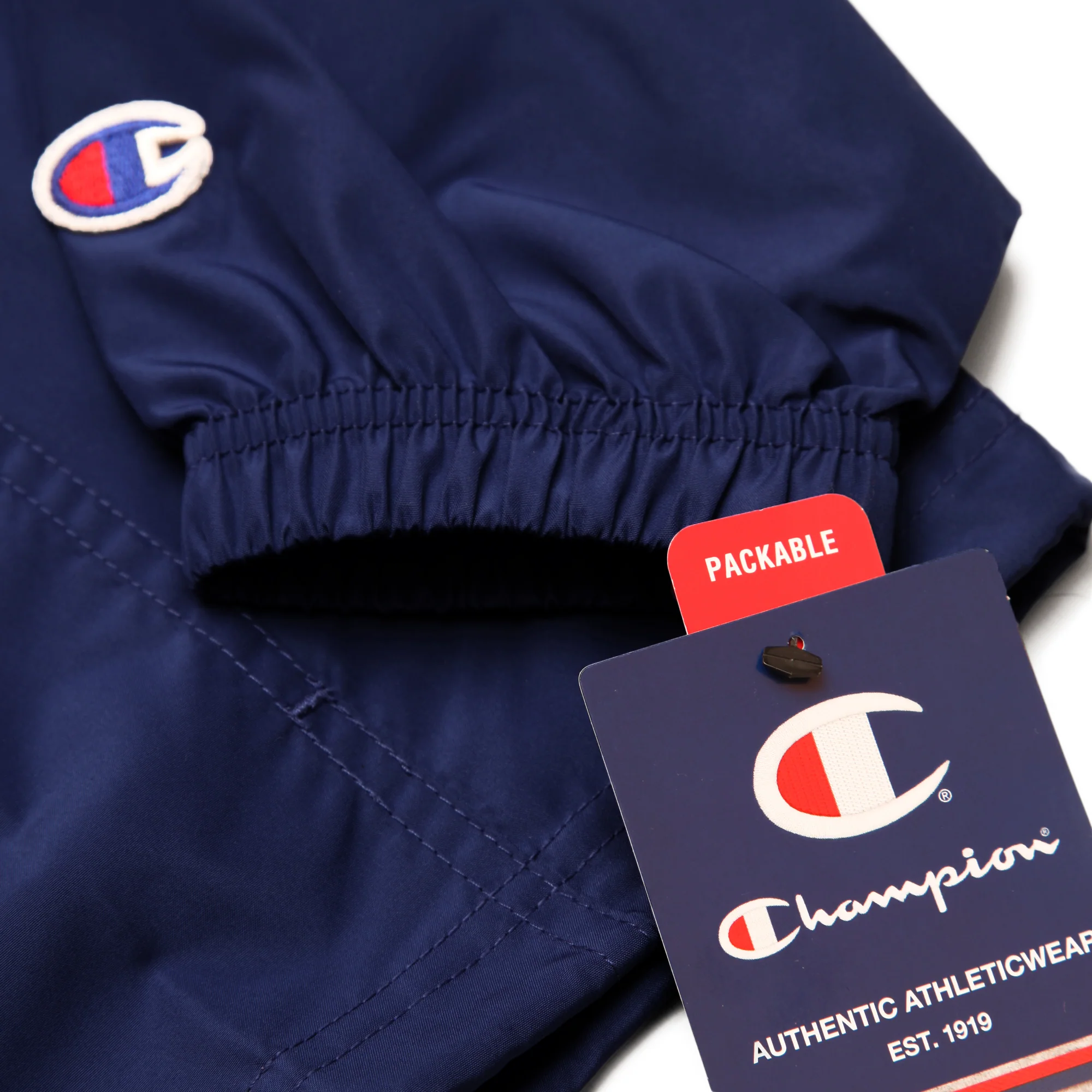 Champion - Packable Hooded Anorak Jacket - Navy - Image 3