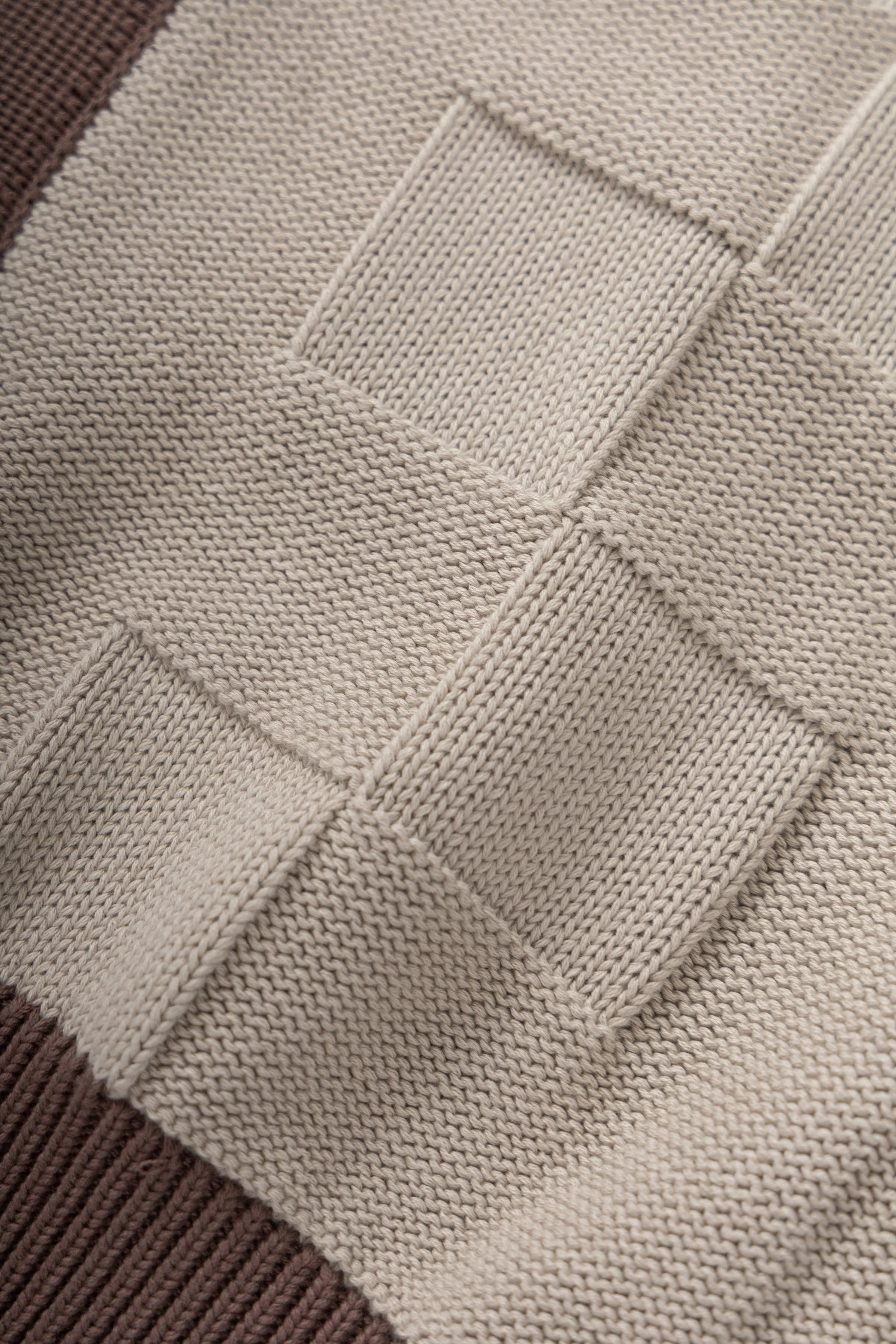 Service Works - Check Panel Cardigan - Mushroom - Image 2