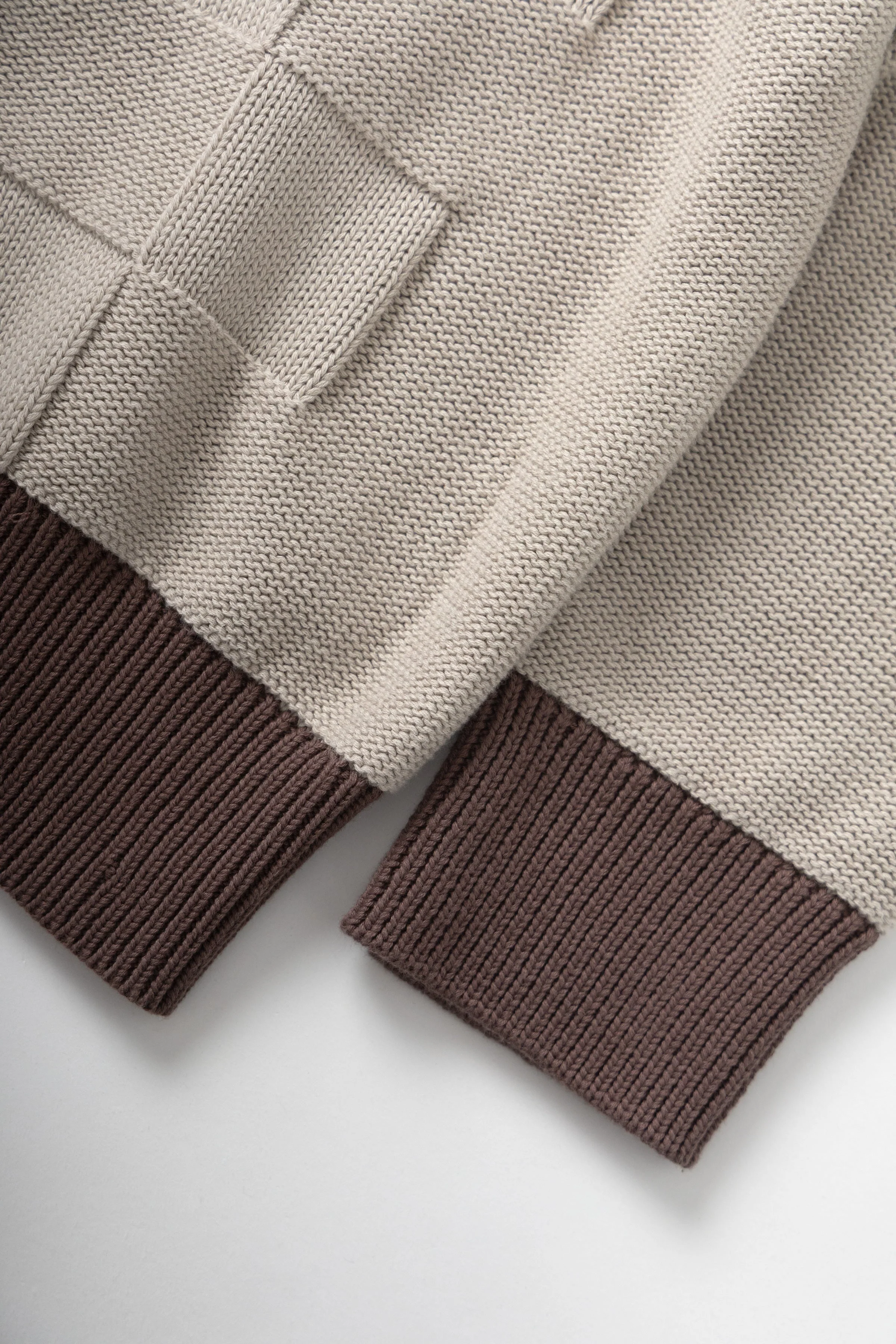 Service Works - Check Panel Cardigan - Mushroom - Image 5