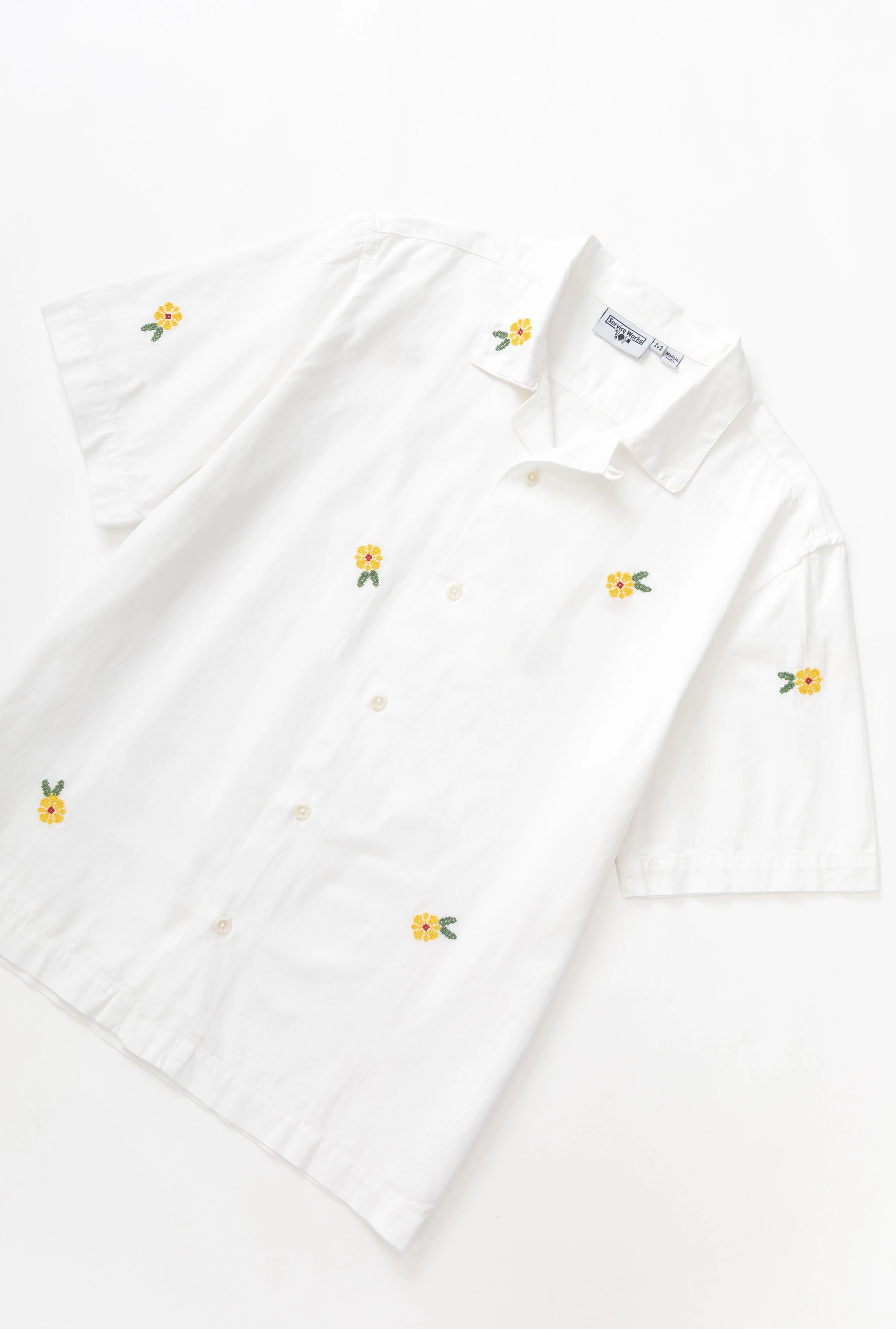 Service Works - Cross Stitch Shirt - White - Image 3