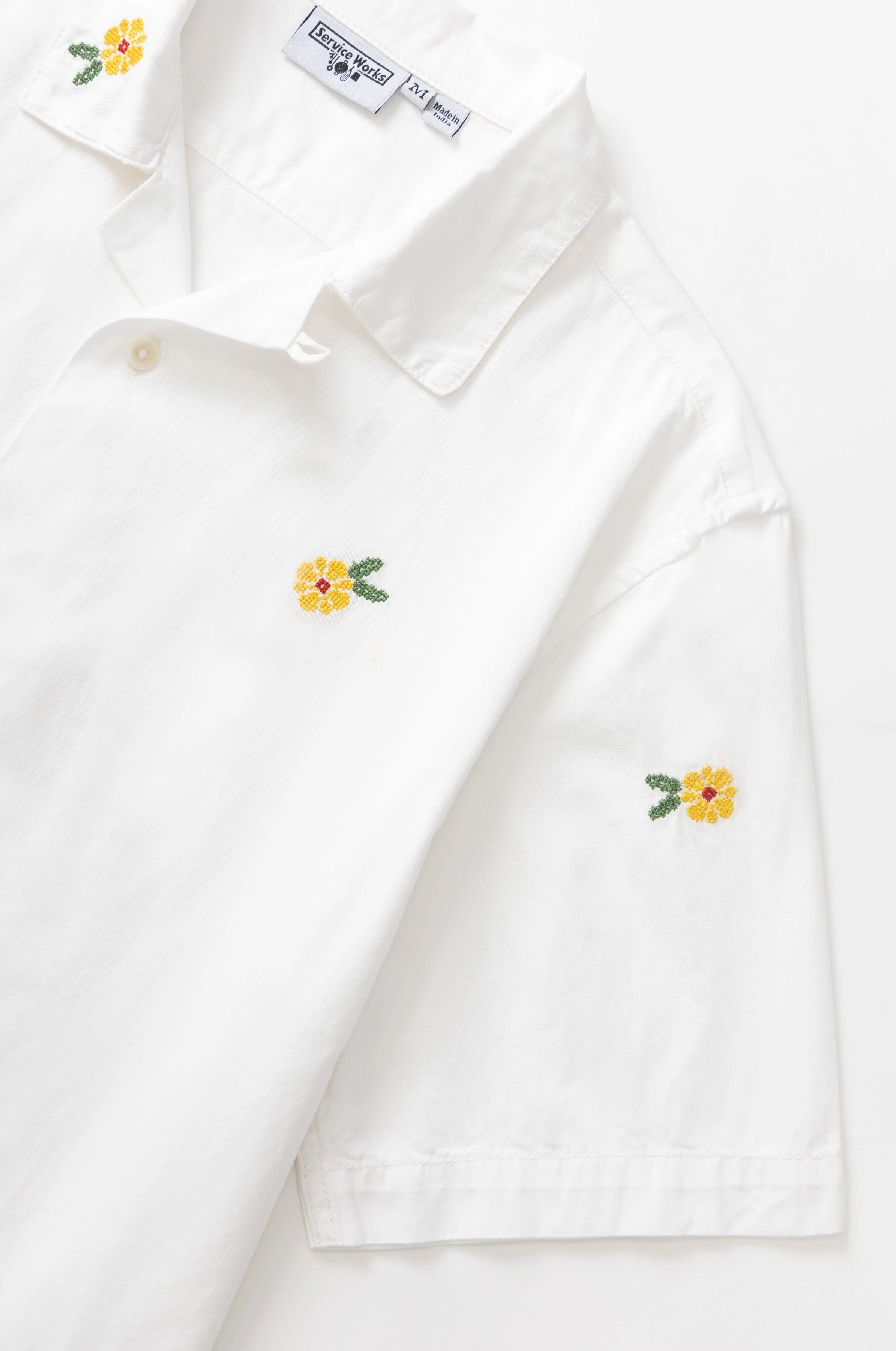 Service Works - Cross Stitch Shirt - White - Image 4