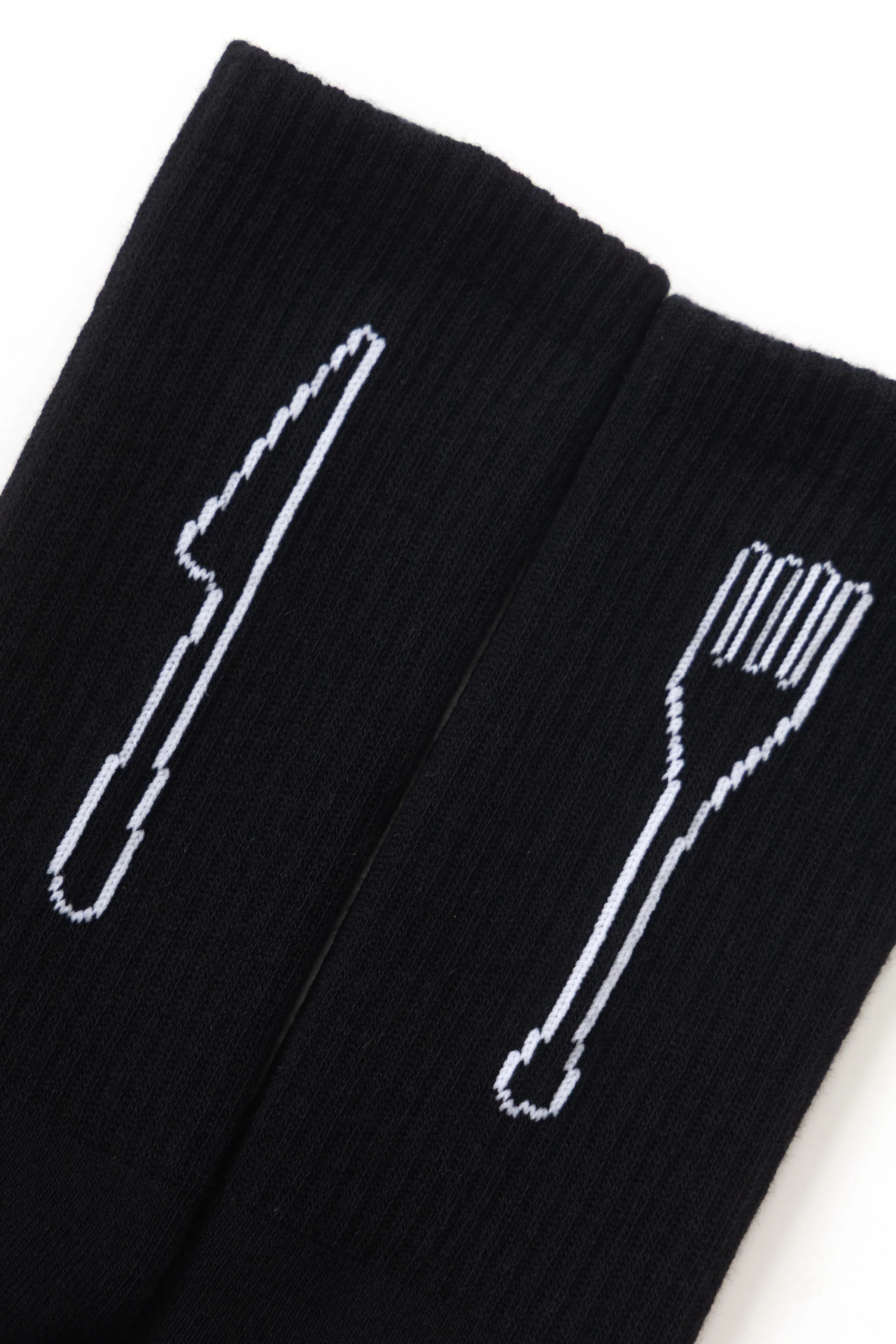 Service Works - Knife & Fork Socks - Black - Image 2