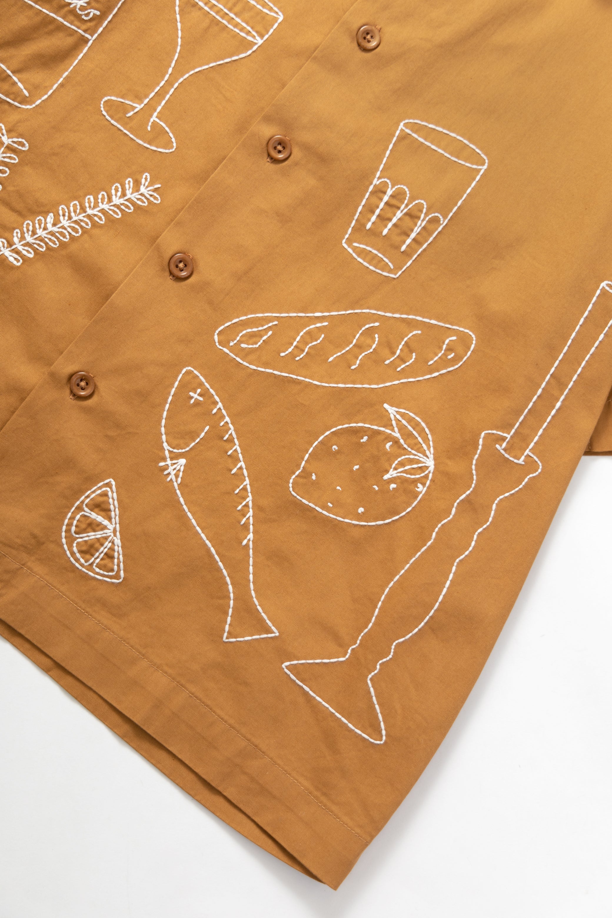 Service Works - Light Twill Picnic Short Sleeve Shirt - Burnt Sugar - Image 5