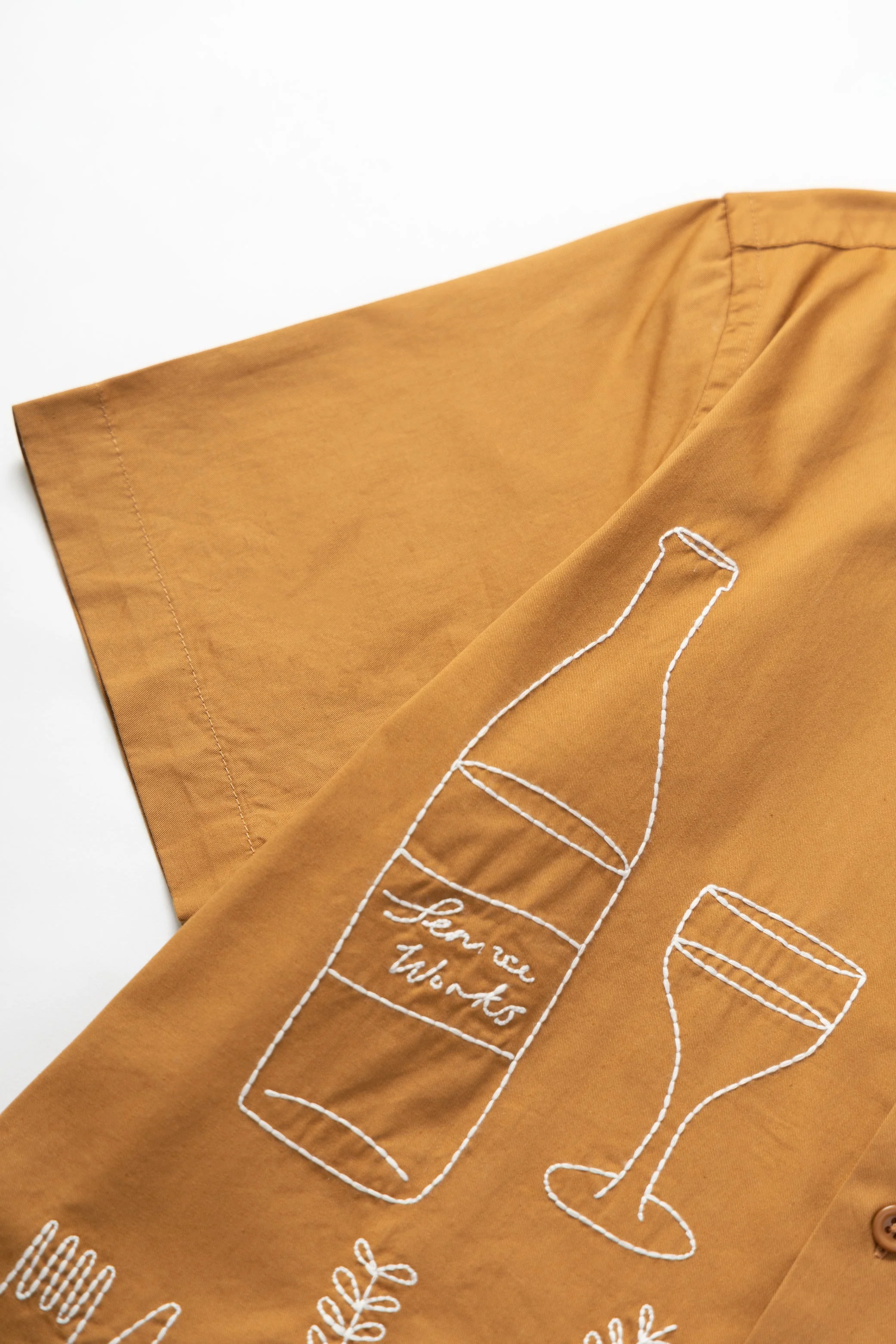 Service Works - Light Twill Picnic Short Sleeve Shirt - Burnt Sugar - Image 6