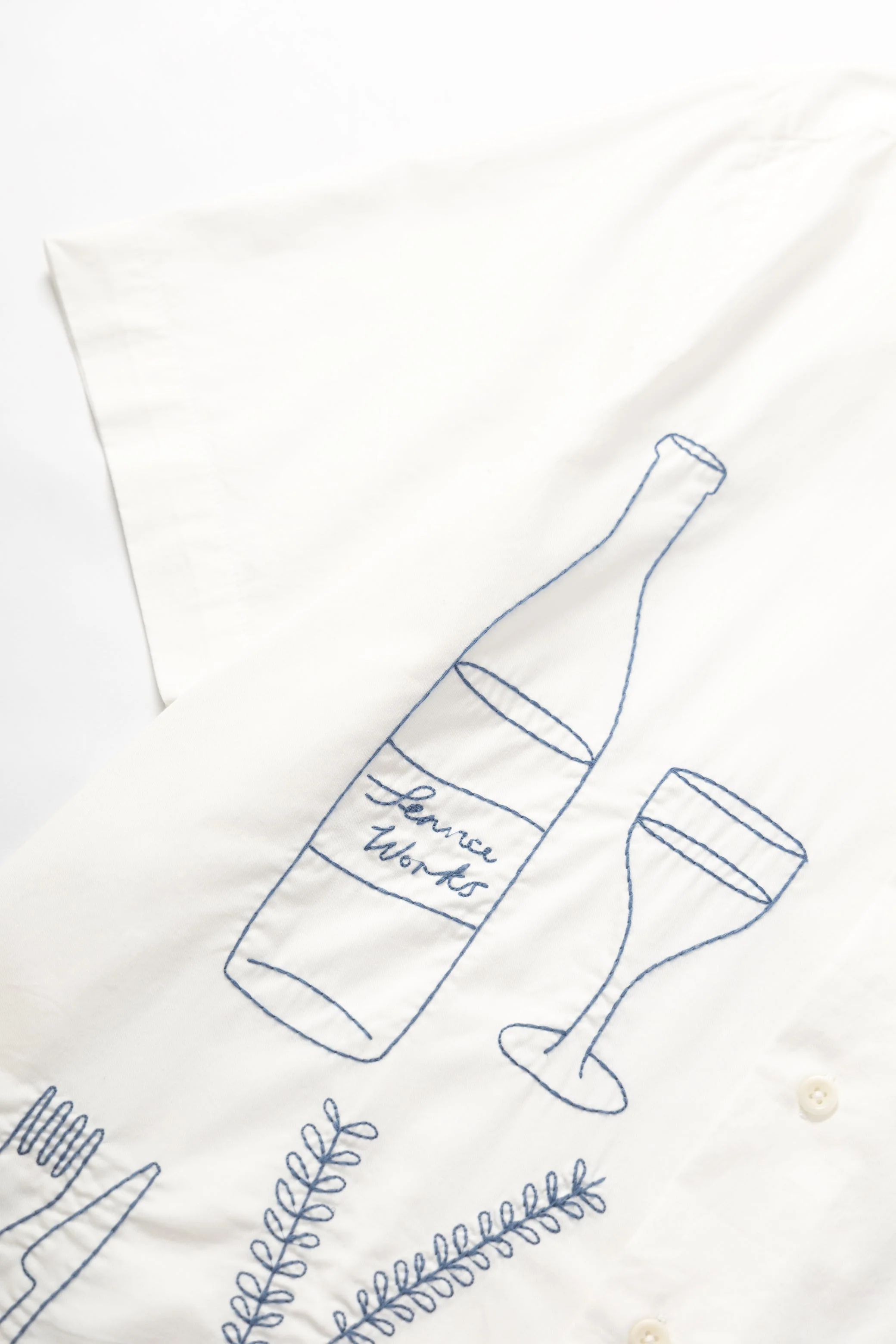 Service Works - Light Twill Picnic Short Sleeve Shirt - Off White - Image 3