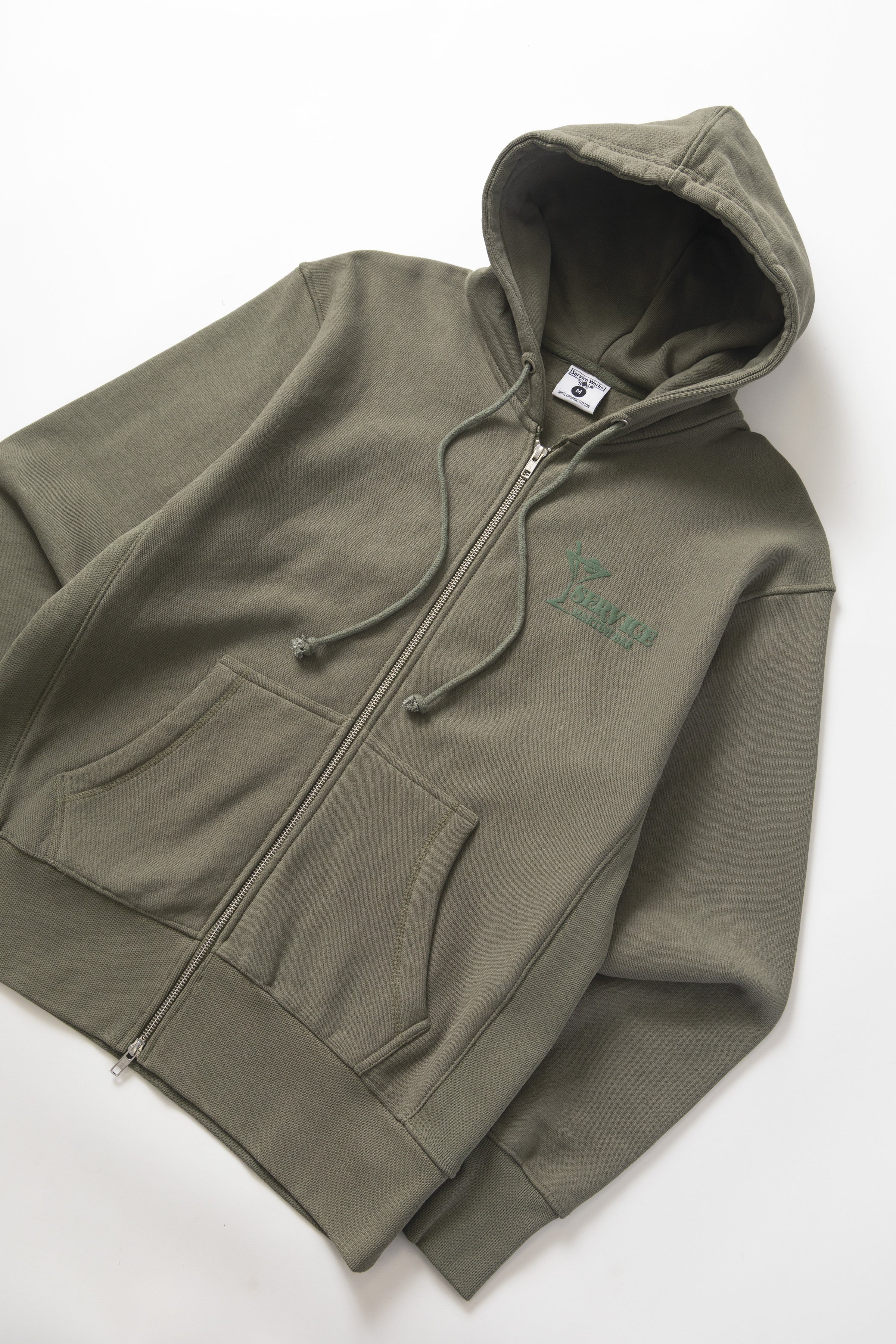 Service Works - Martini Zipper Hoodie - Olive - Image 2