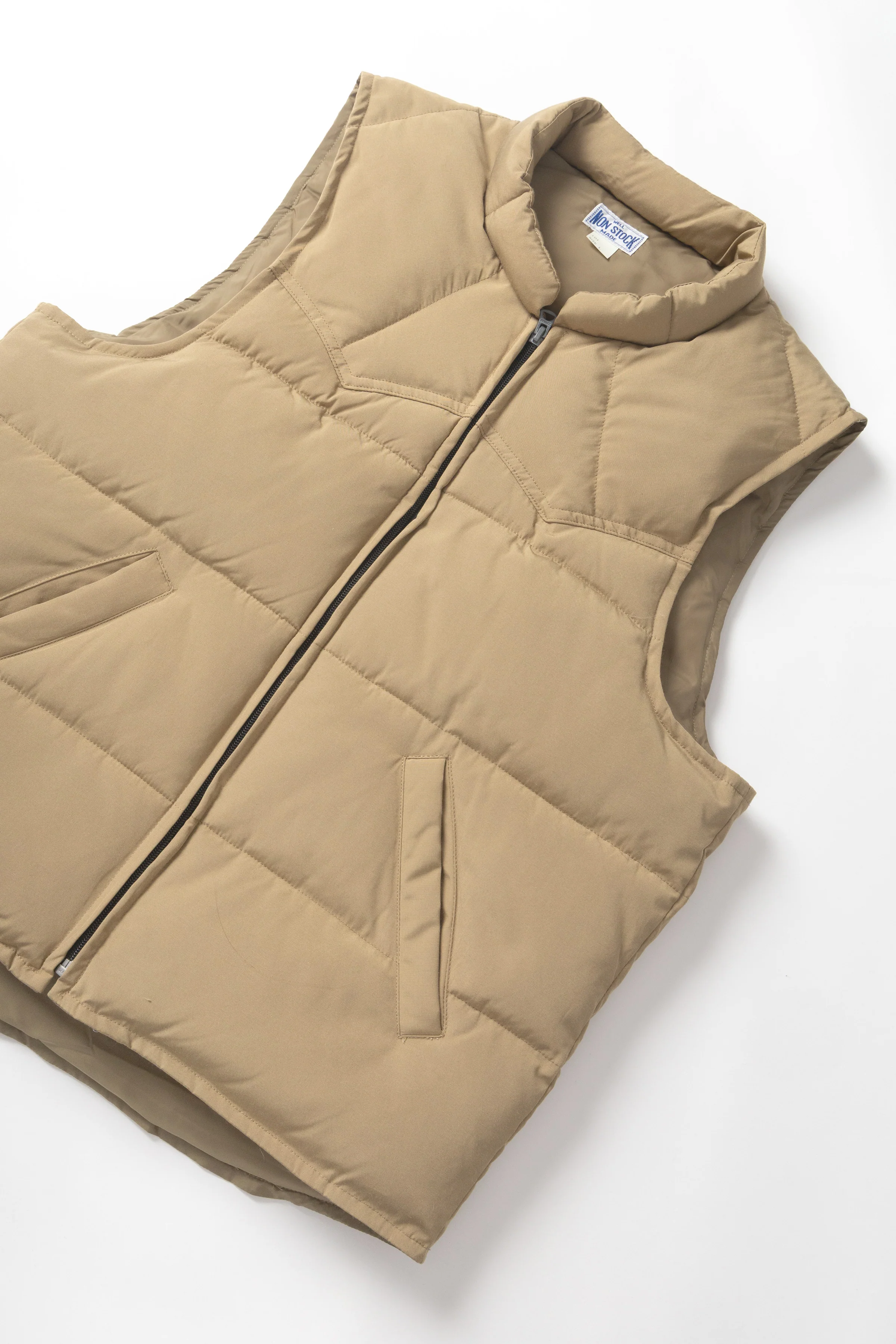 Non Stock MFG - Quilted Padded Vest - Khaki - Image 2