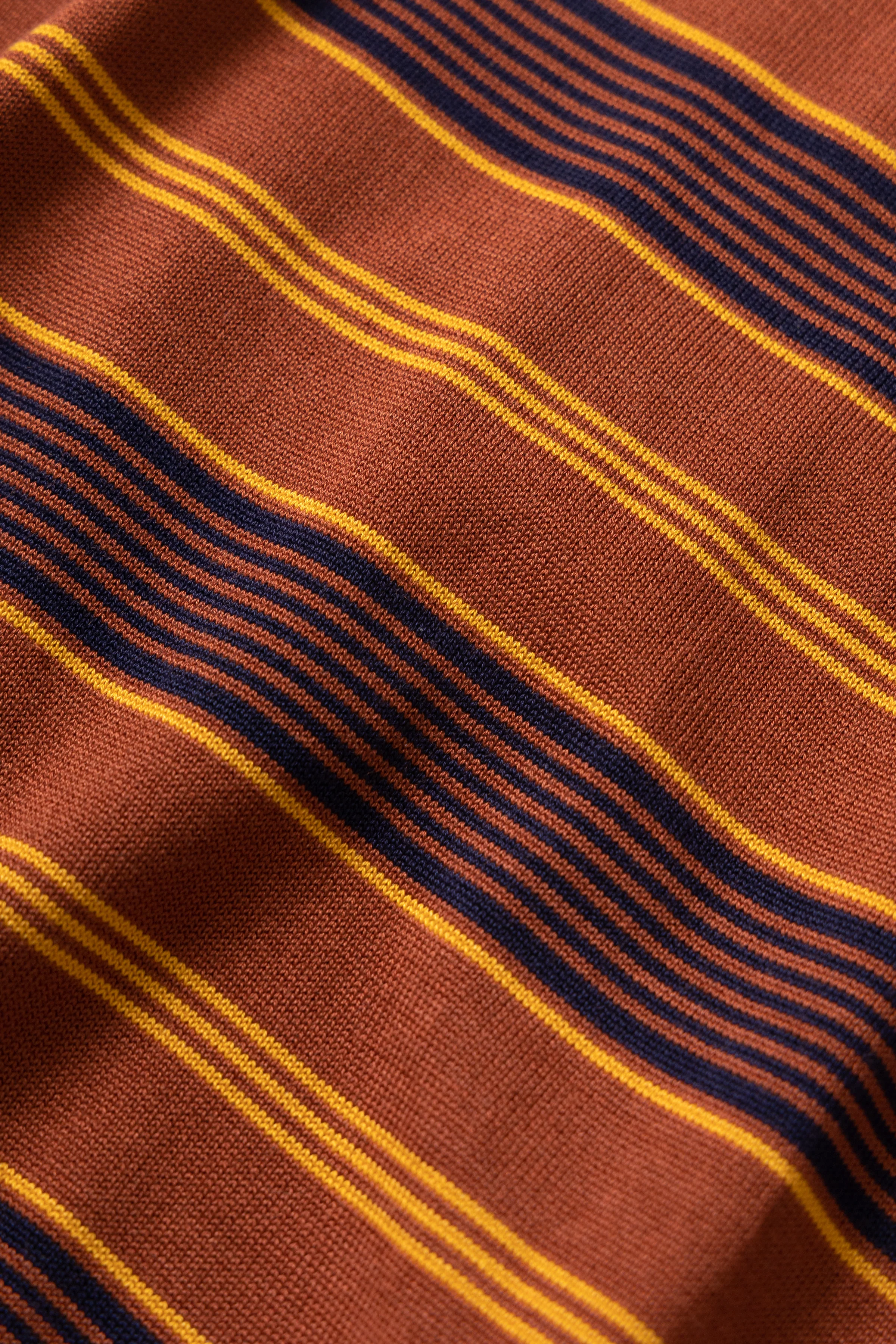 Okonkwo MFG - 50's Knitted Striped Shirt - Brown - Image 4