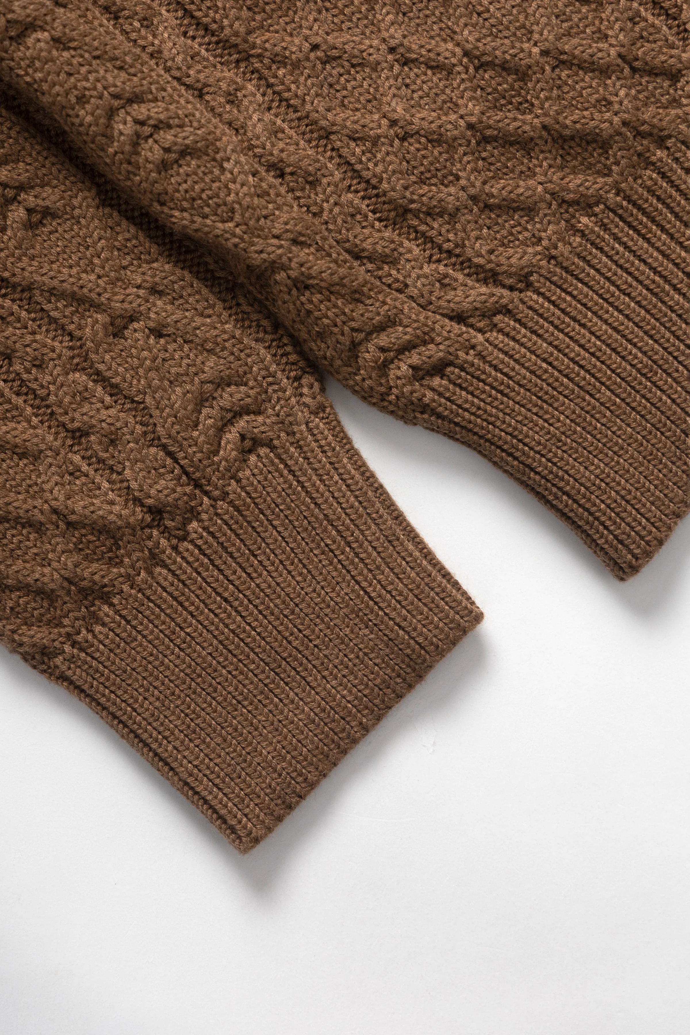 Okonkwo MFG - Cable Knit Sweater - Brown - Image 5