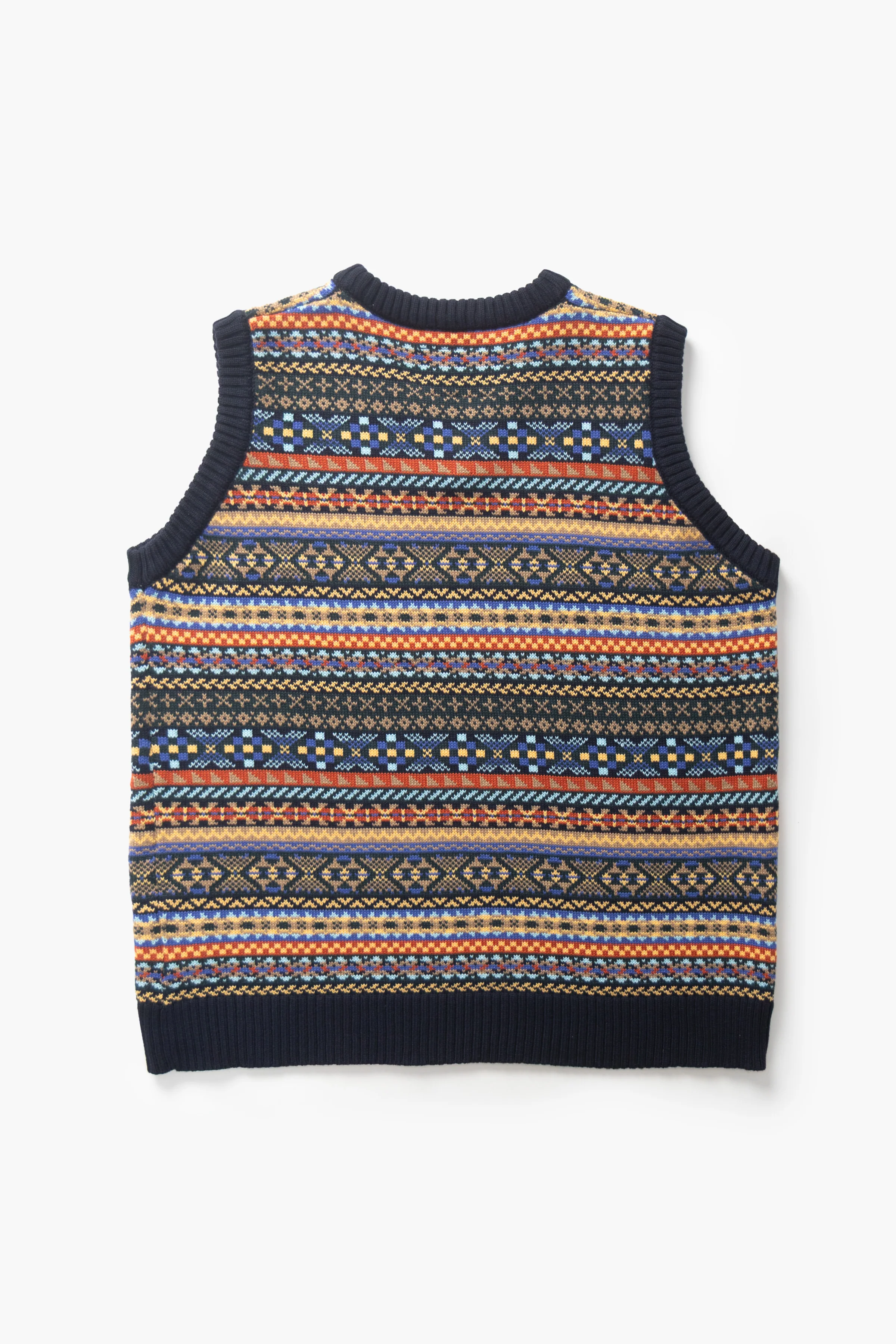 Okonkwo MFG - Fair Isle Knitted Vest - Navy - Image 5