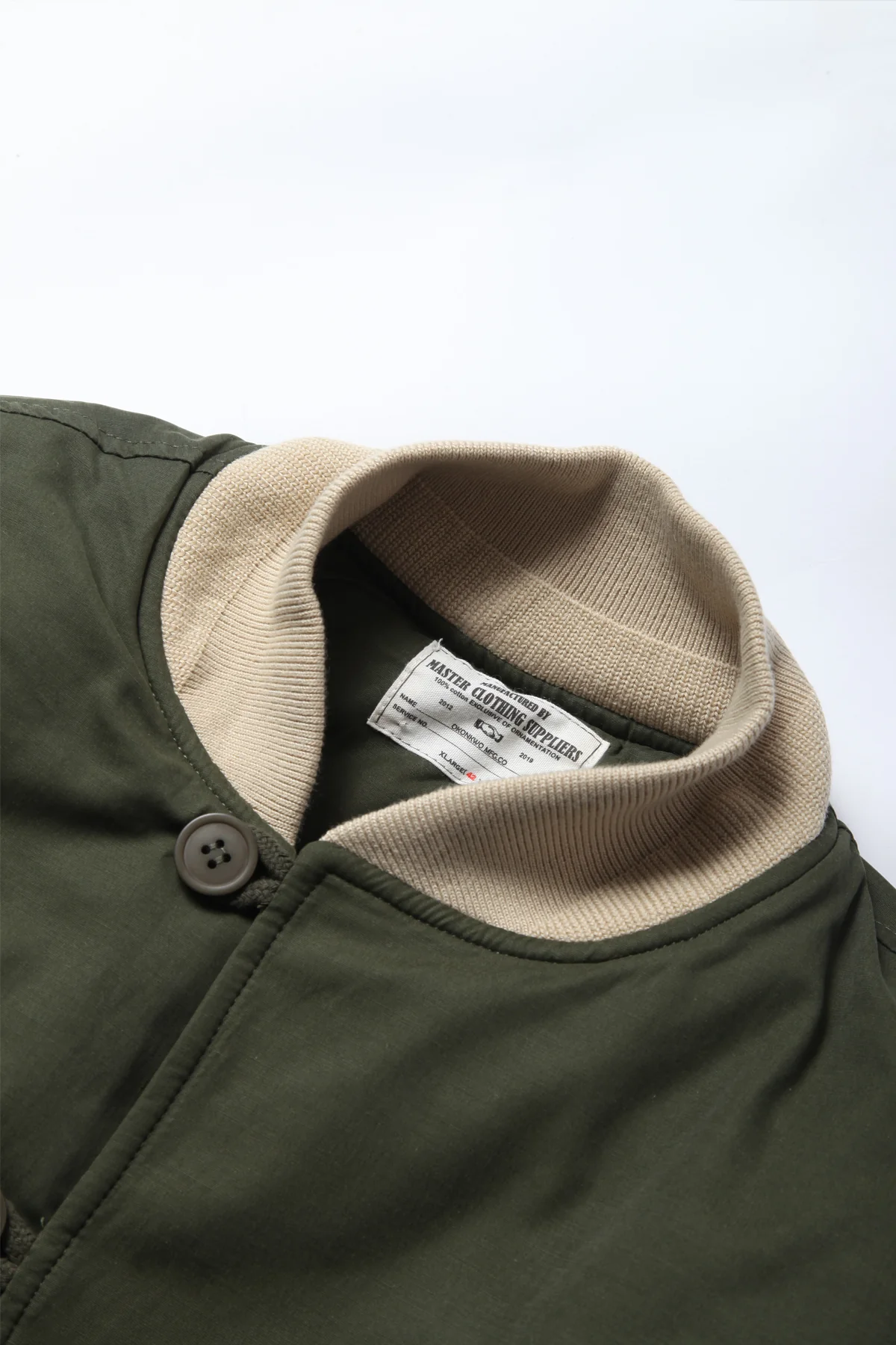 Okonkwo MFG - Quilted Bomber Jacket - Olive - Image 3