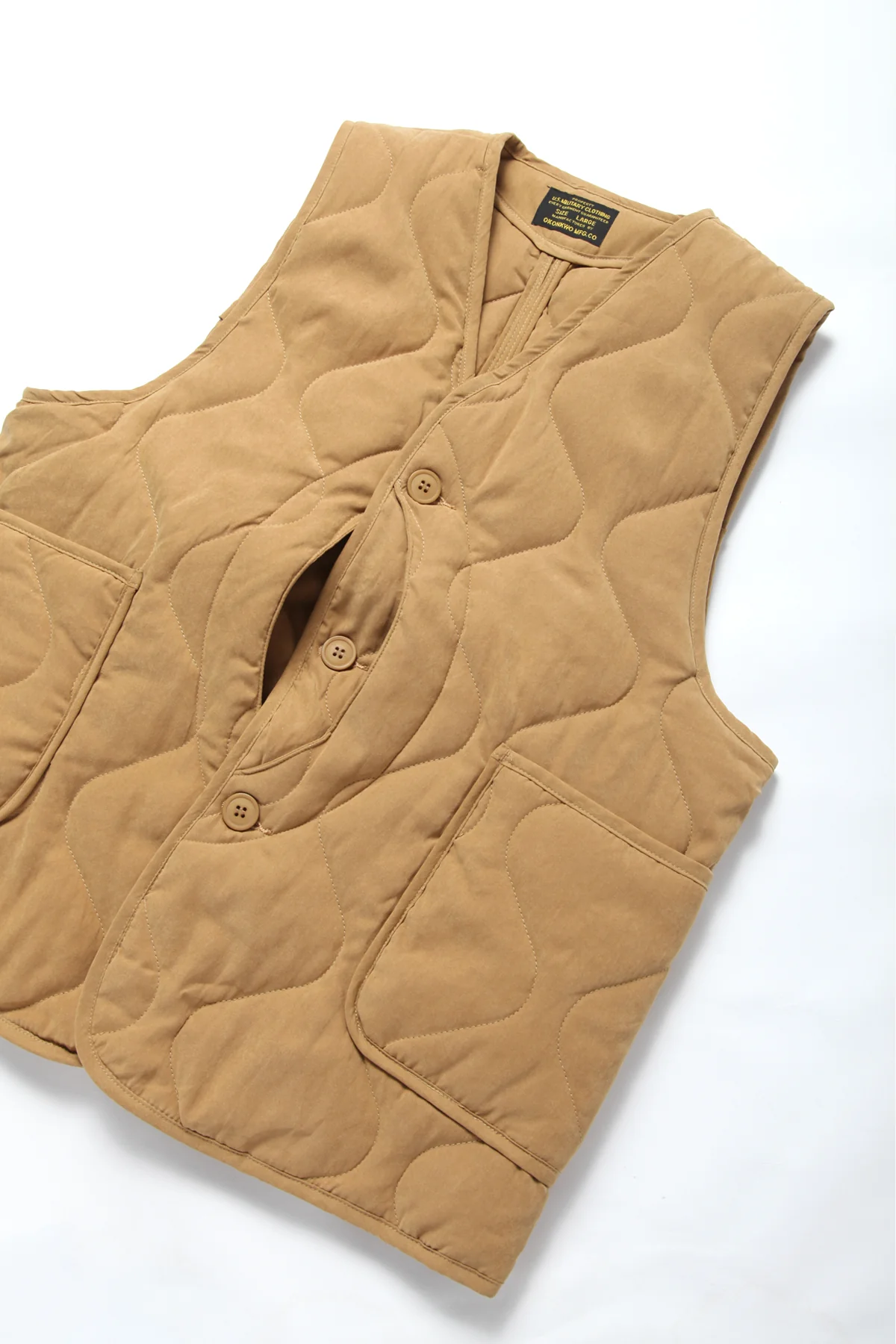 Okonkwo MFG - Quilted Liner Gilet - Tan - Image 4