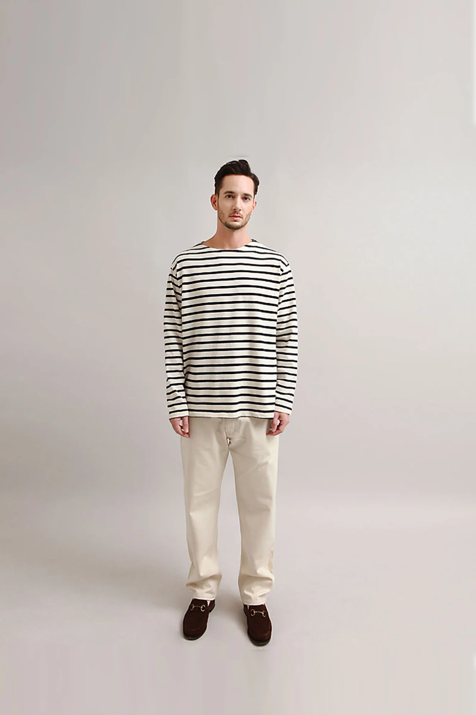 Outstanding & Co. - Boatneck Breton Stripe Top - Ivory - Image 7