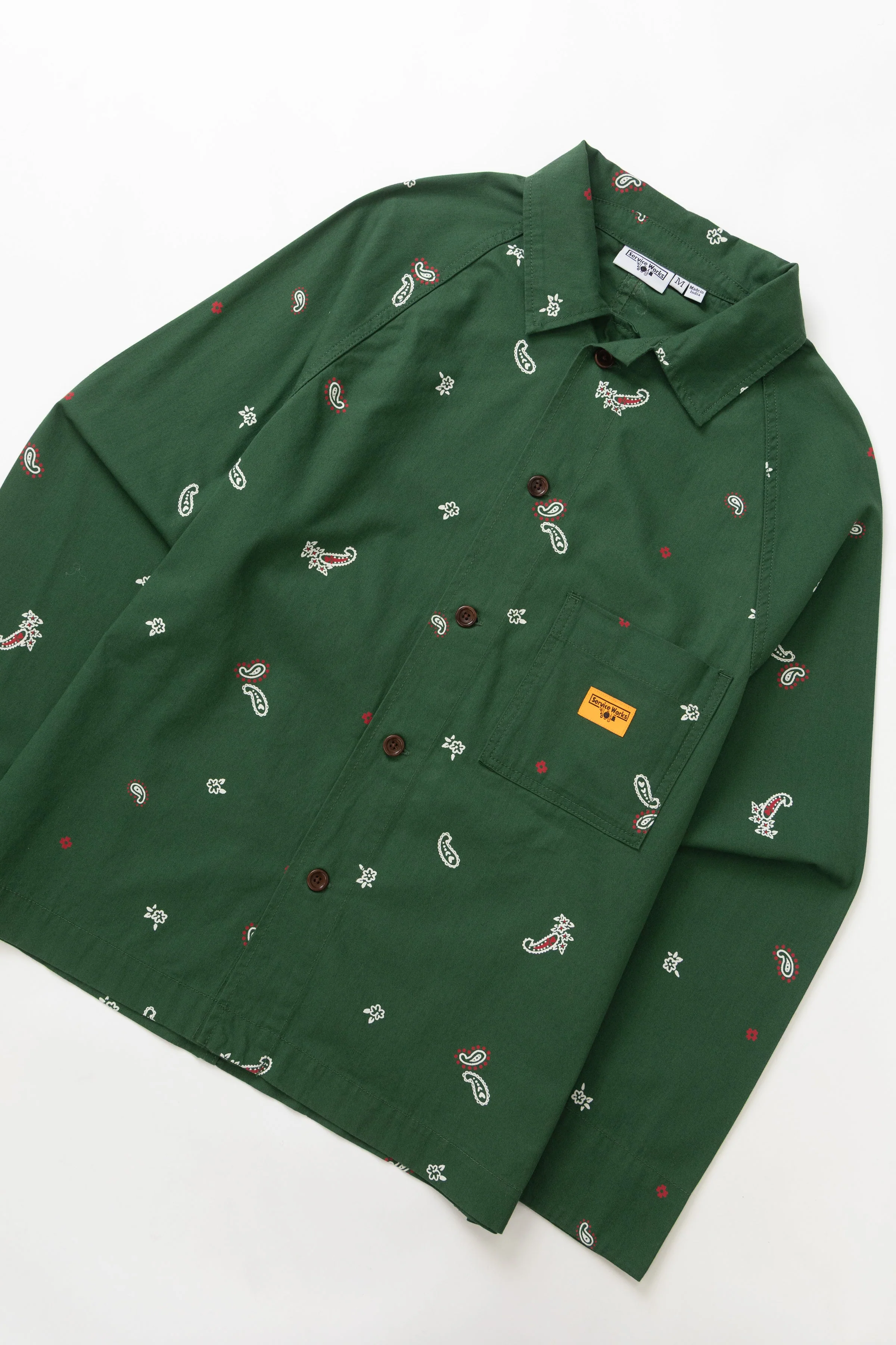Service Works - Paisley Front Of House Jacket - Forest - Image 2