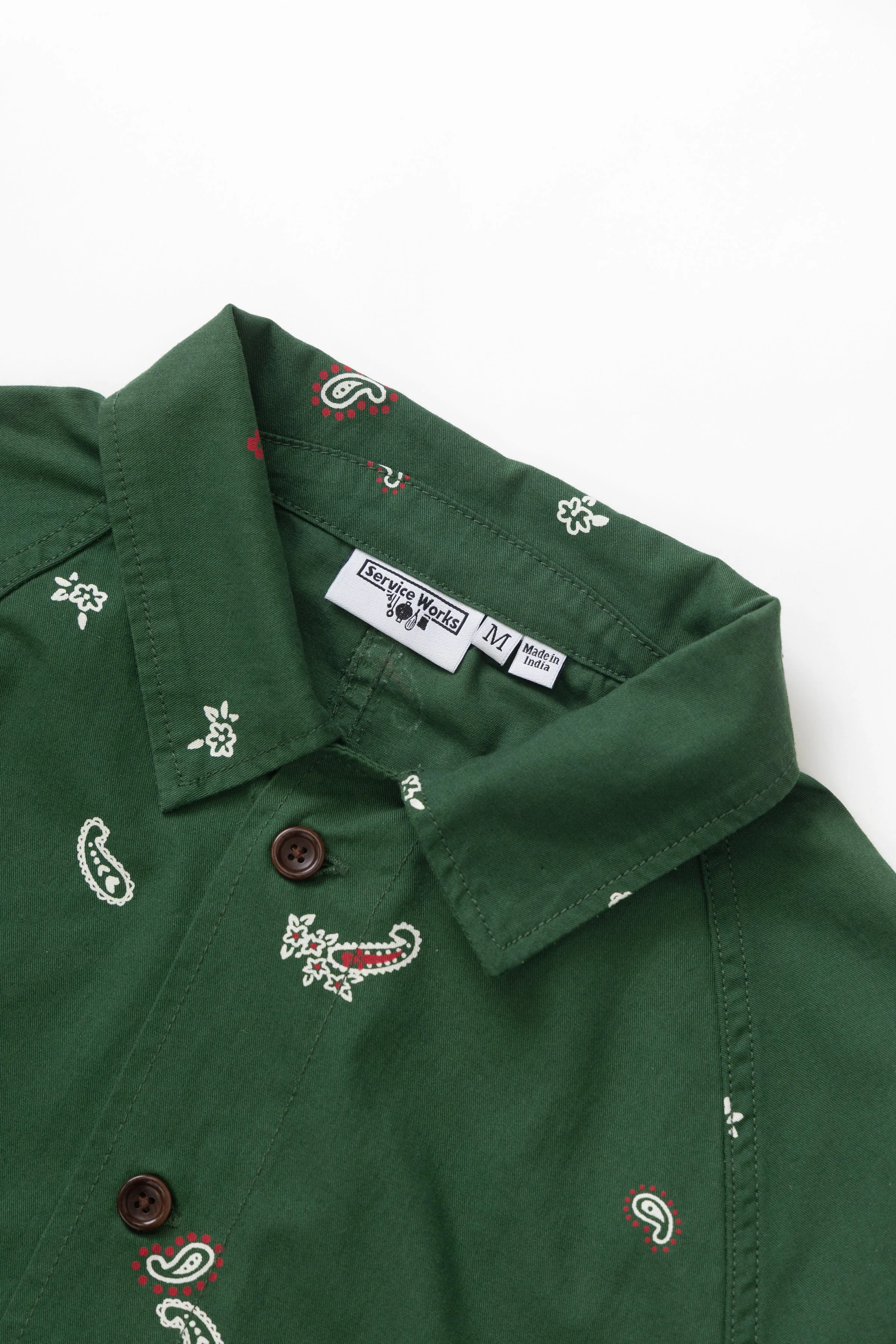 Service Works - Paisley Front Of House Jacket - Forest - Image 6