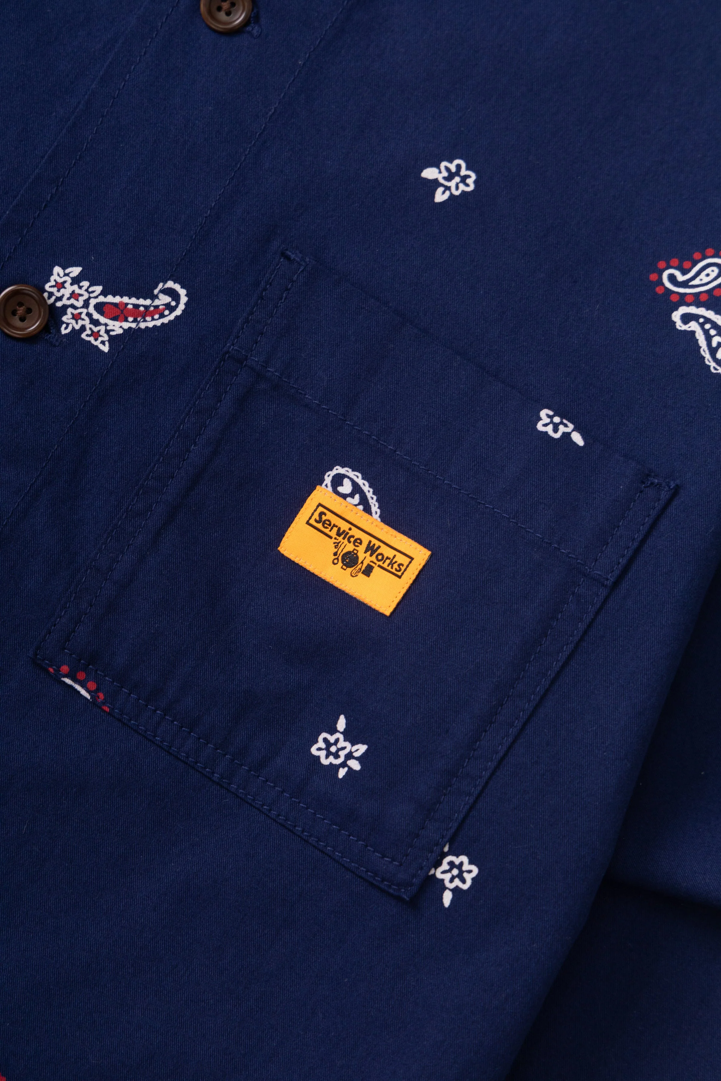 Service Works - Paisley Front Of House Jacket - Royal - Image 4
