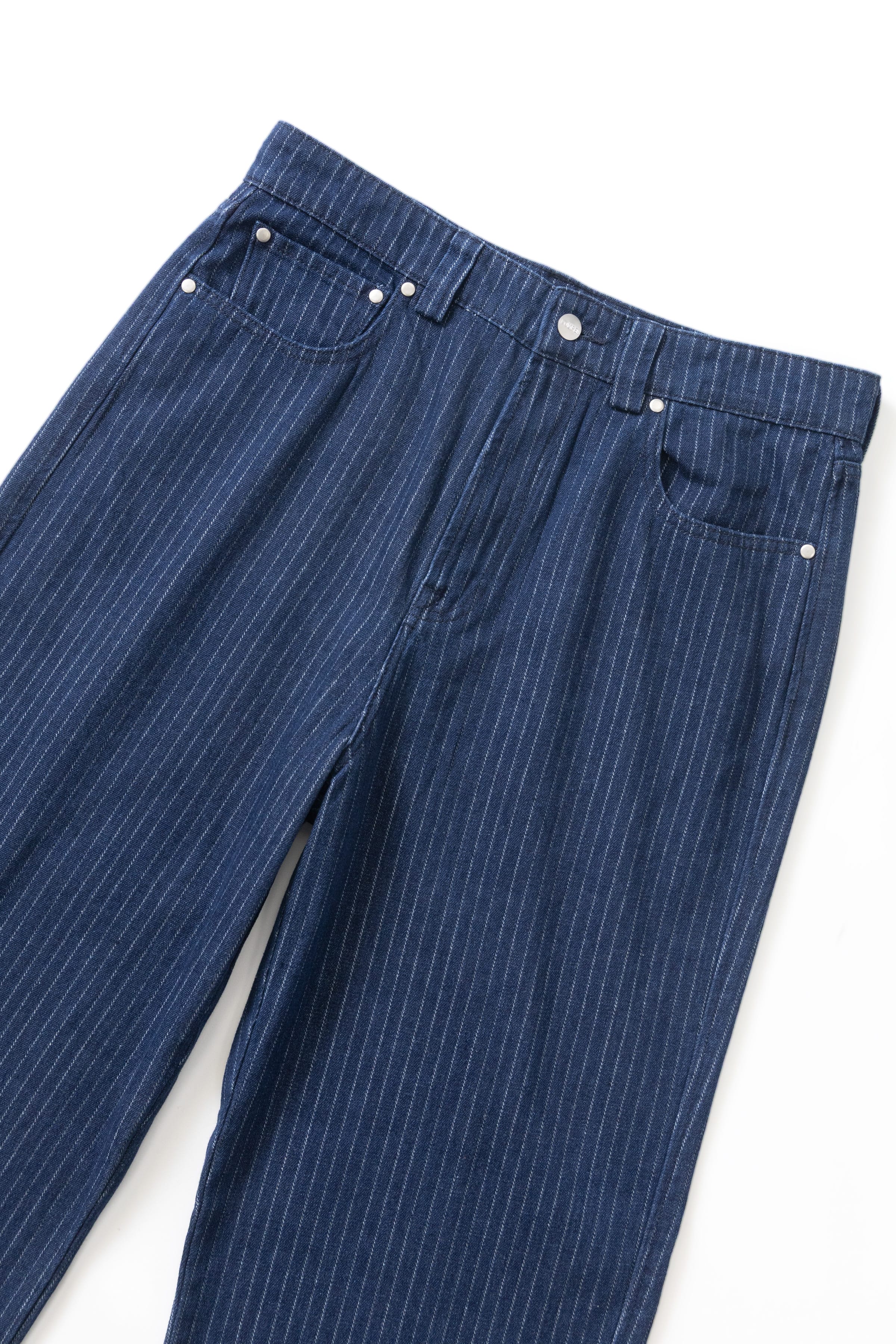 Pompeii - 5-Pocket Denim Jean - Striped Navy - Image 2