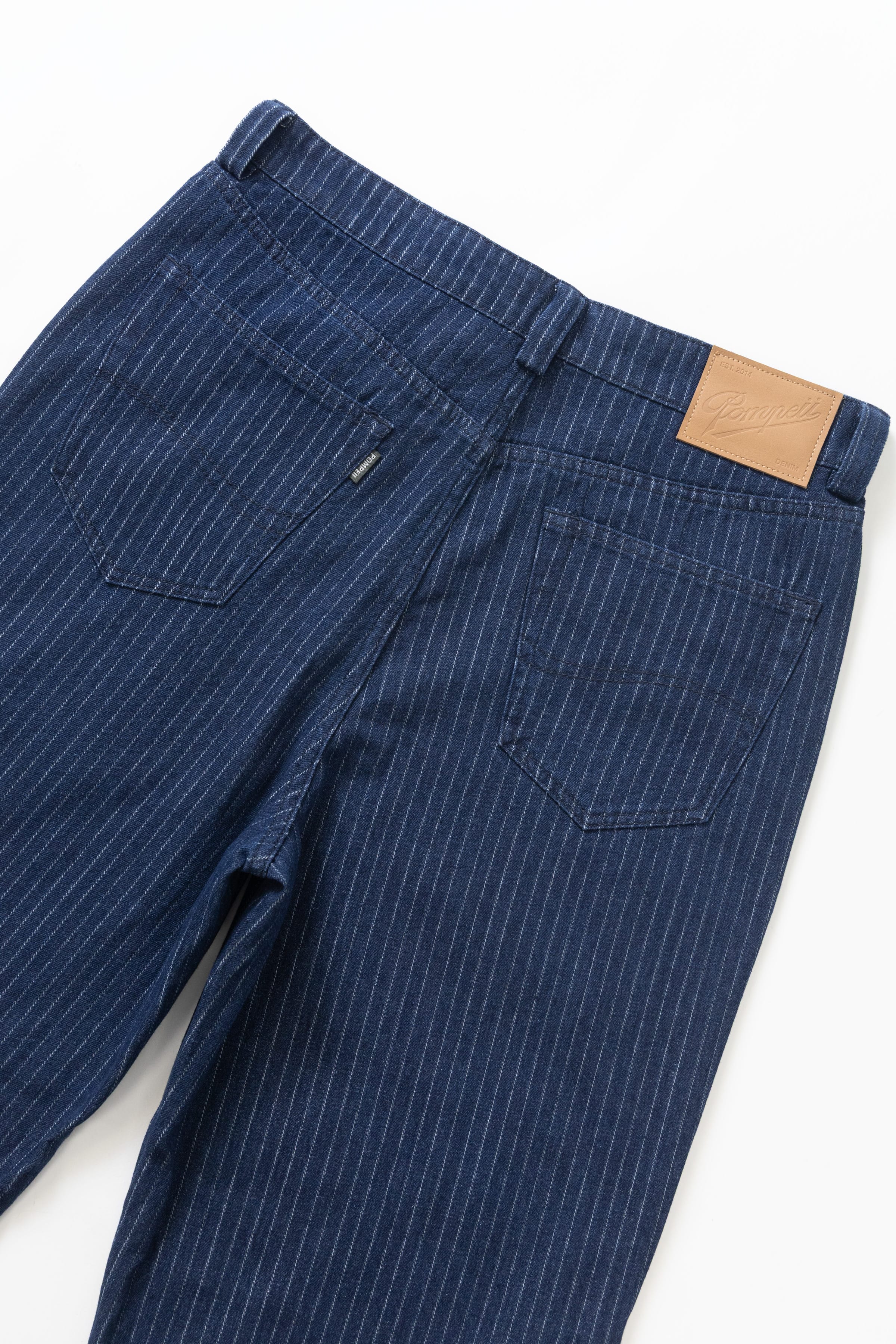 Pompeii - 5-Pocket Denim Jean - Striped Navy - Image 5
